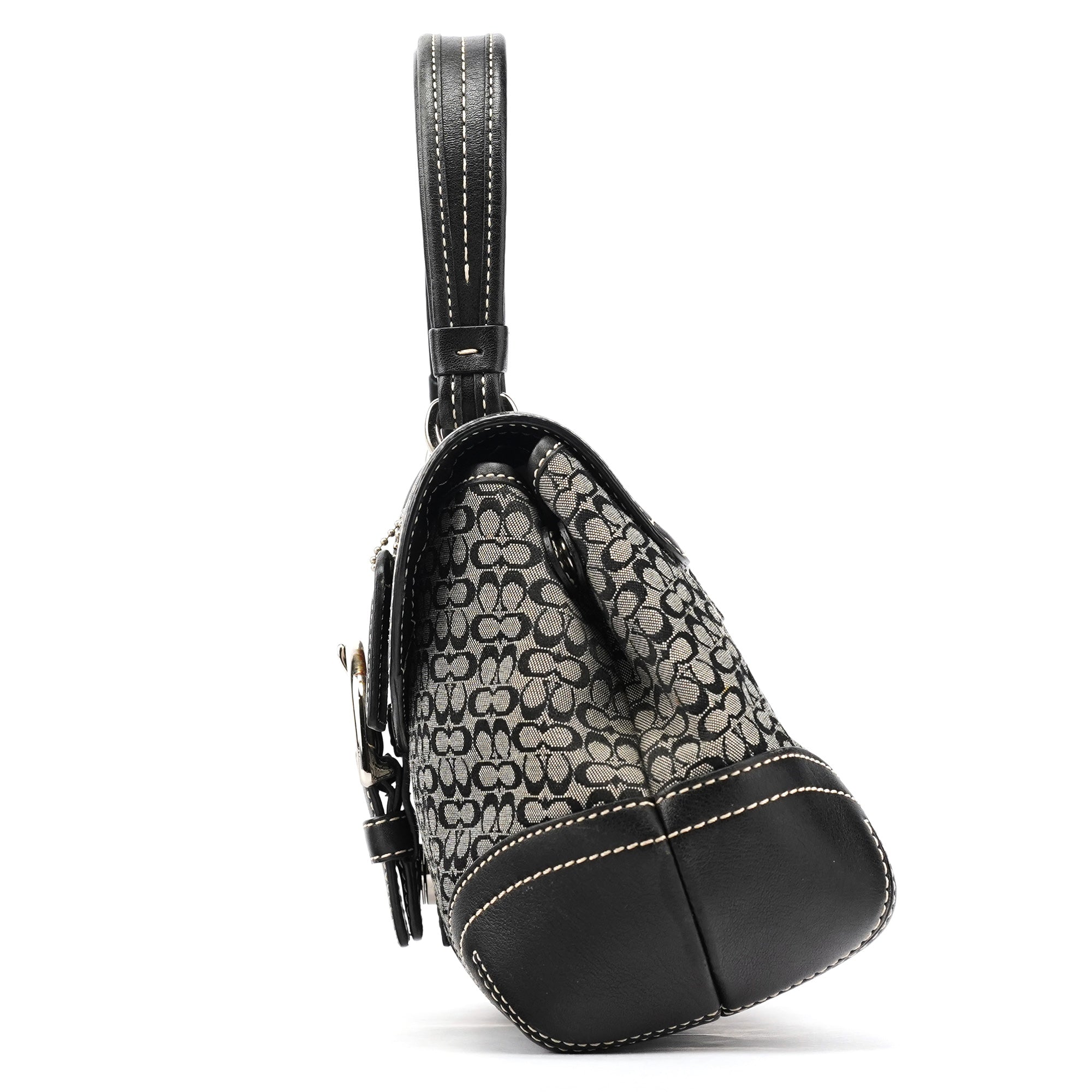 6349 Grey Signature Soho Top Handle Bag