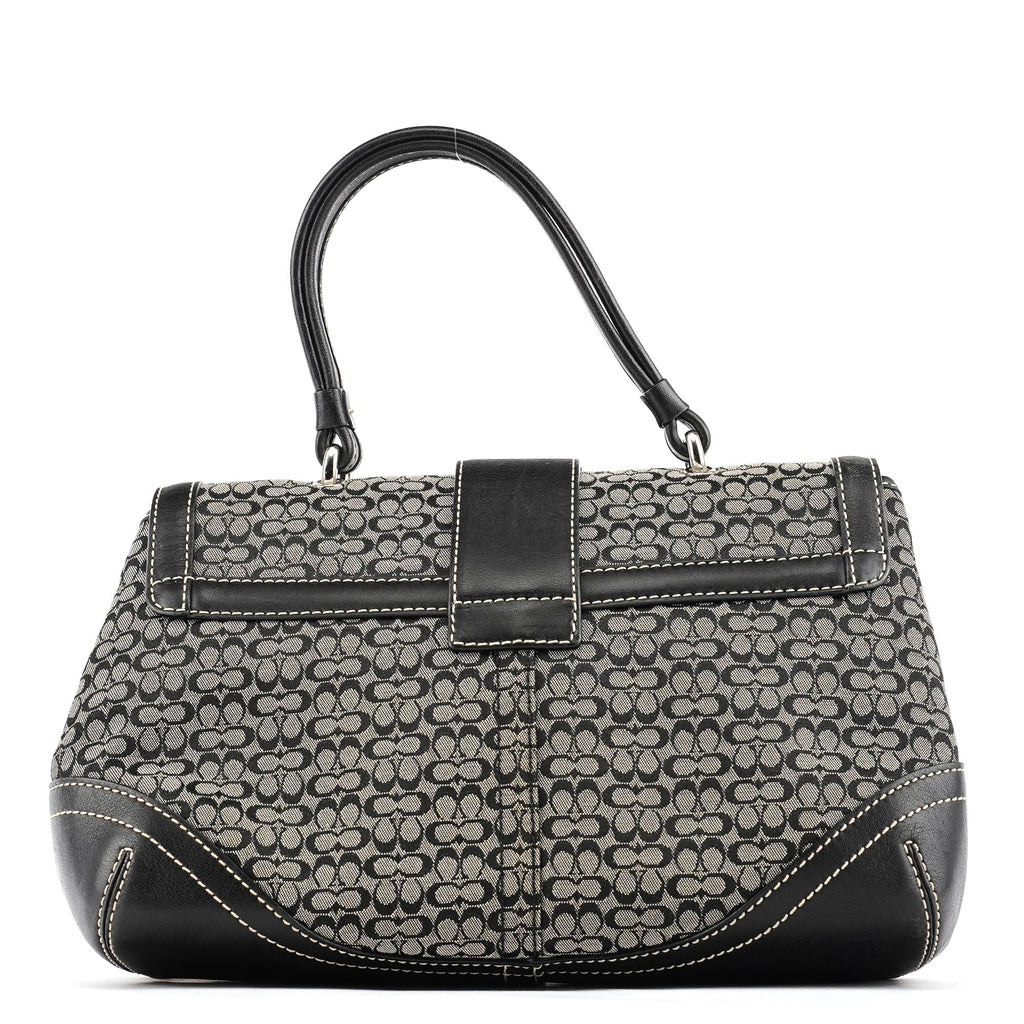 6349 Grey Signature Soho Top Handle Bag