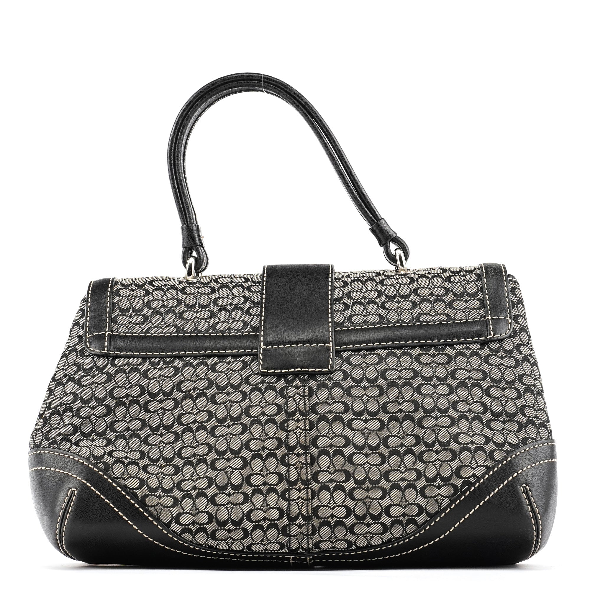 6349 Grey Signature Soho Top Handle Bag