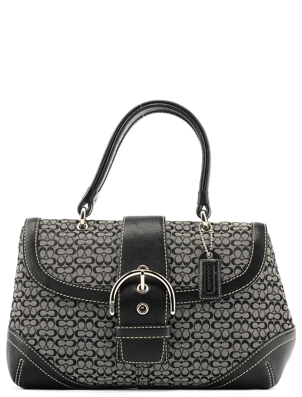 6349 Grey Signature Soho Top Handle Bag