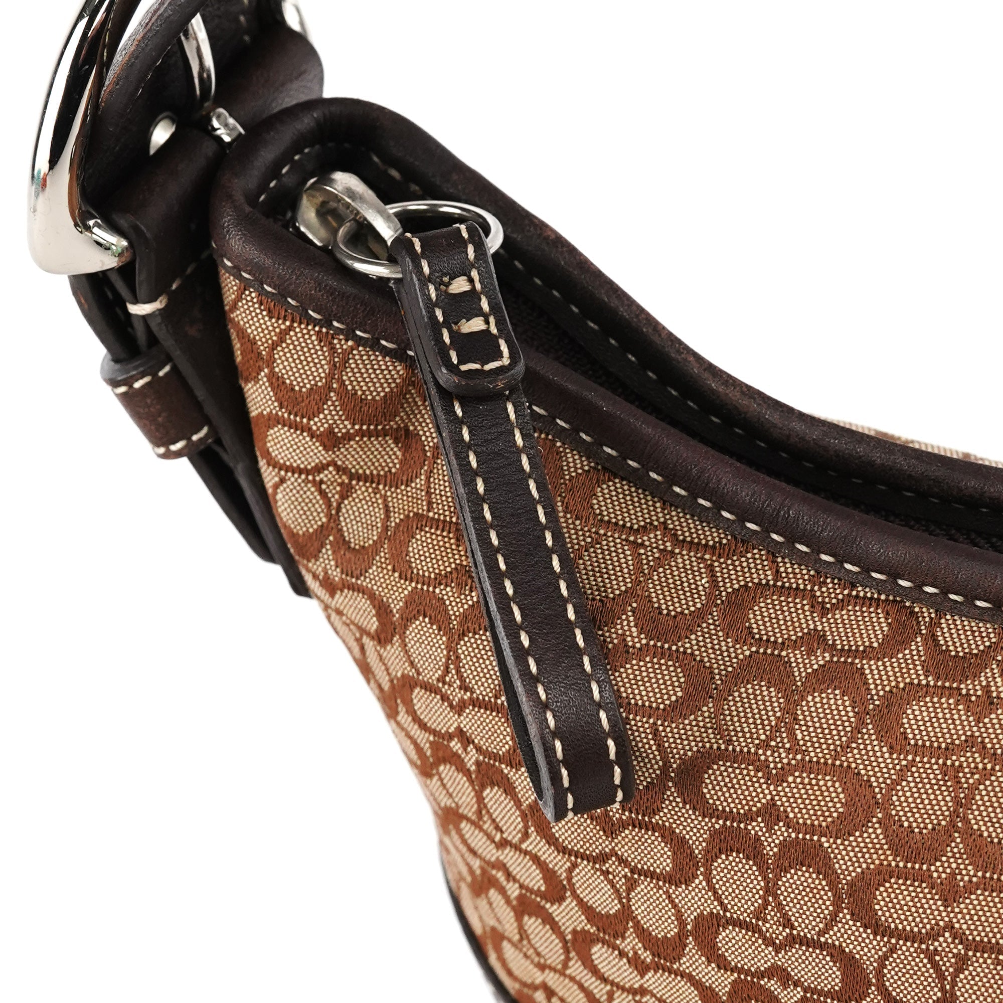 6351 Beige Brown Signature Soho Shoulder Bag