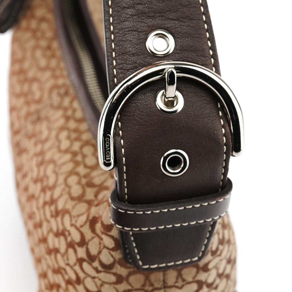 6351 Beige Brown Signature Soho Shoulder Bag