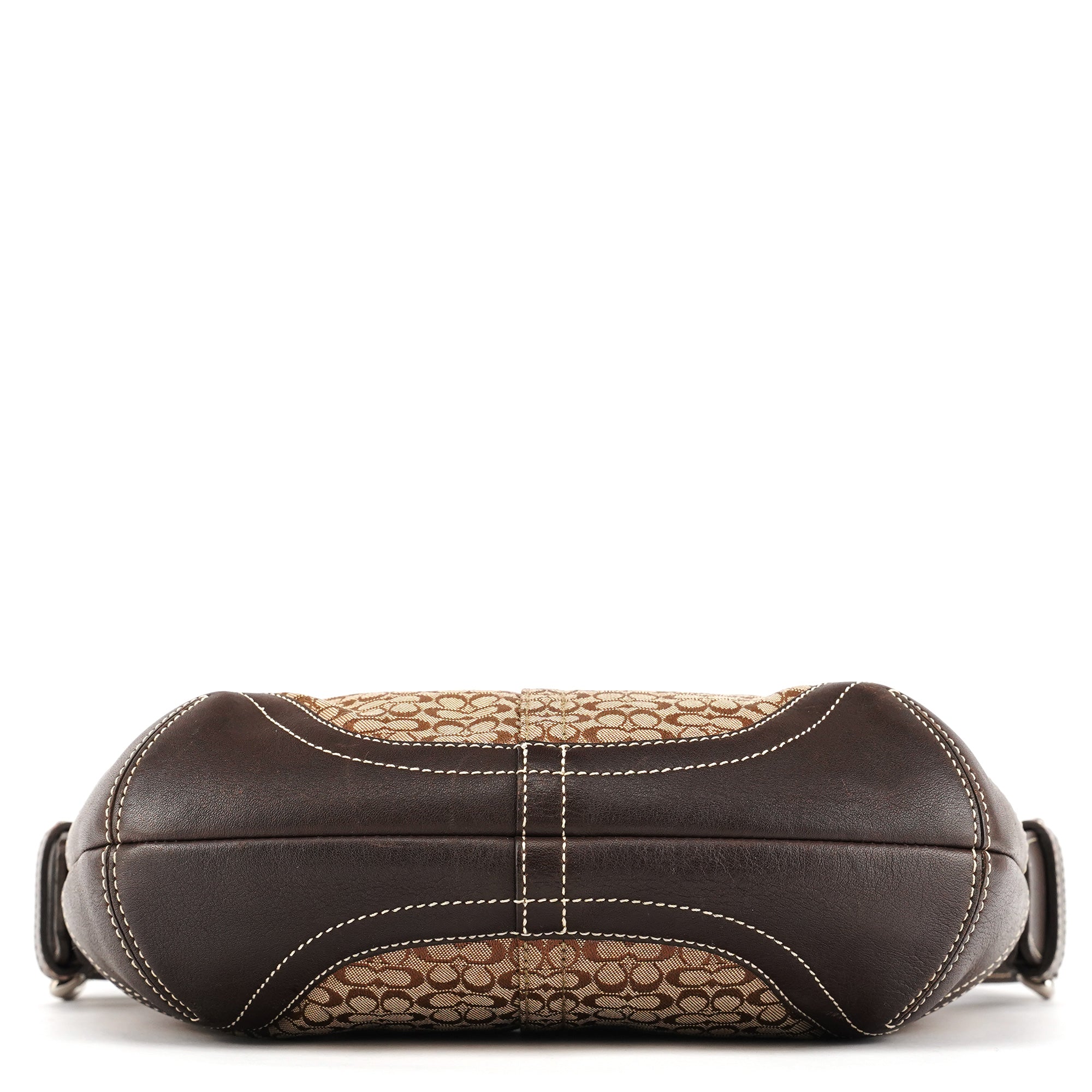6351 Beige Brown Signature Soho Shoulder Bag