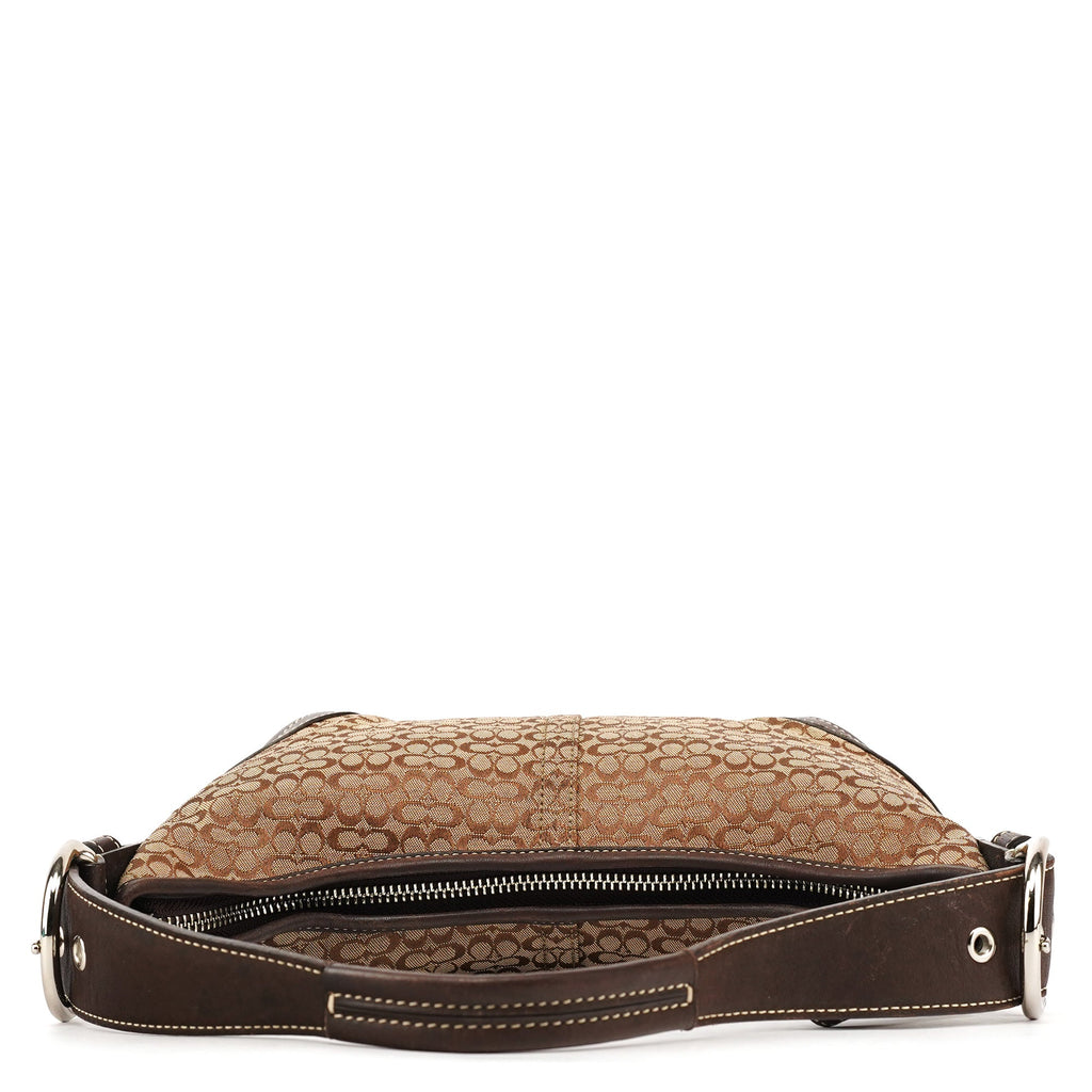6351 Beige Brown Signature Soho Shoulder Bag