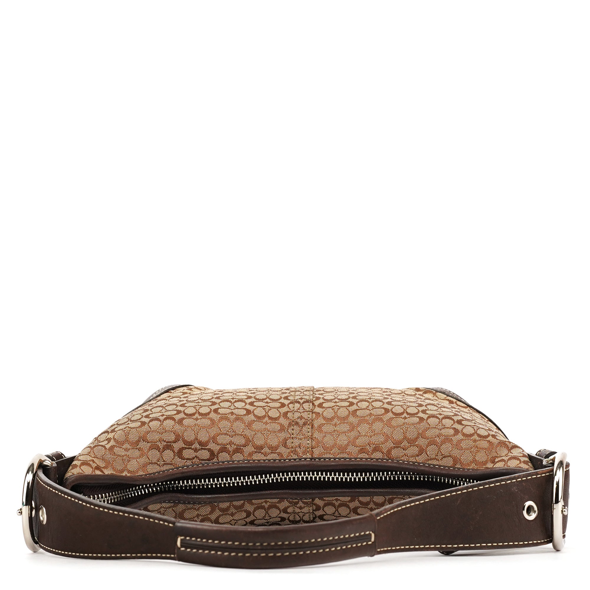6351 Beige Brown Signature Soho Shoulder Bag