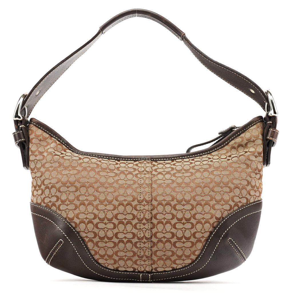 6351 Beige Brown Signature Soho Shoulder Bag