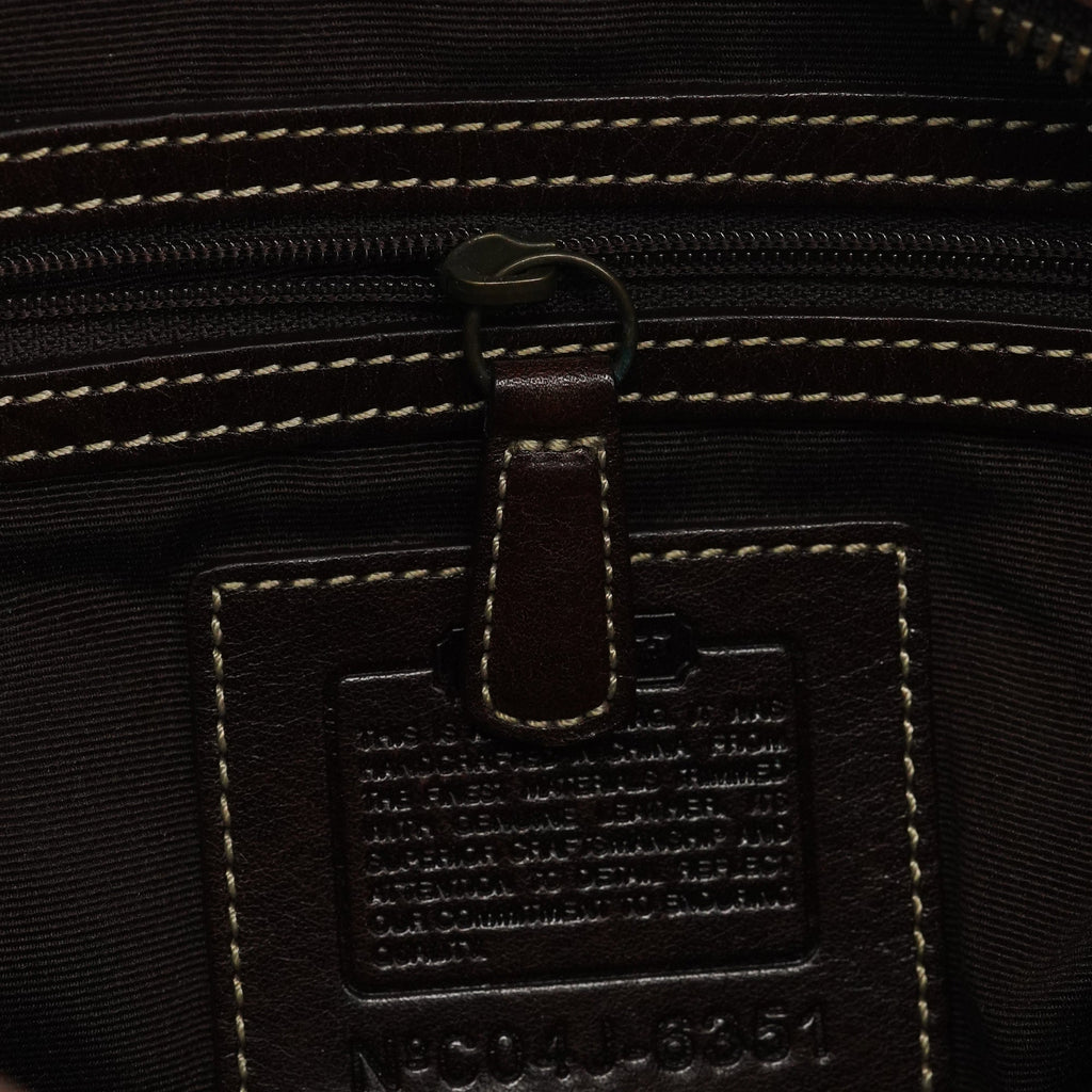 6351 Beige Brown Suede Soho Shoulder Bag
