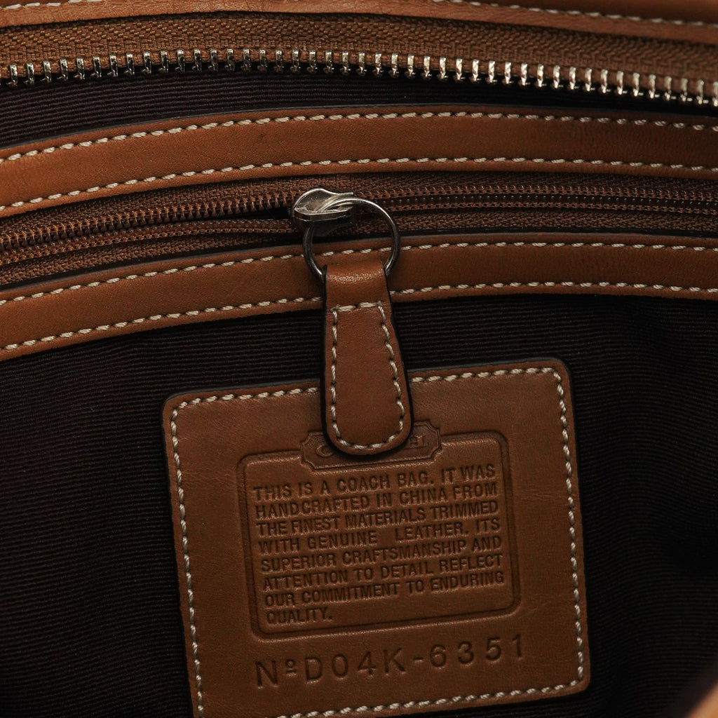 6351 Beige Light Brown Leather Soho Shoulder Bag
