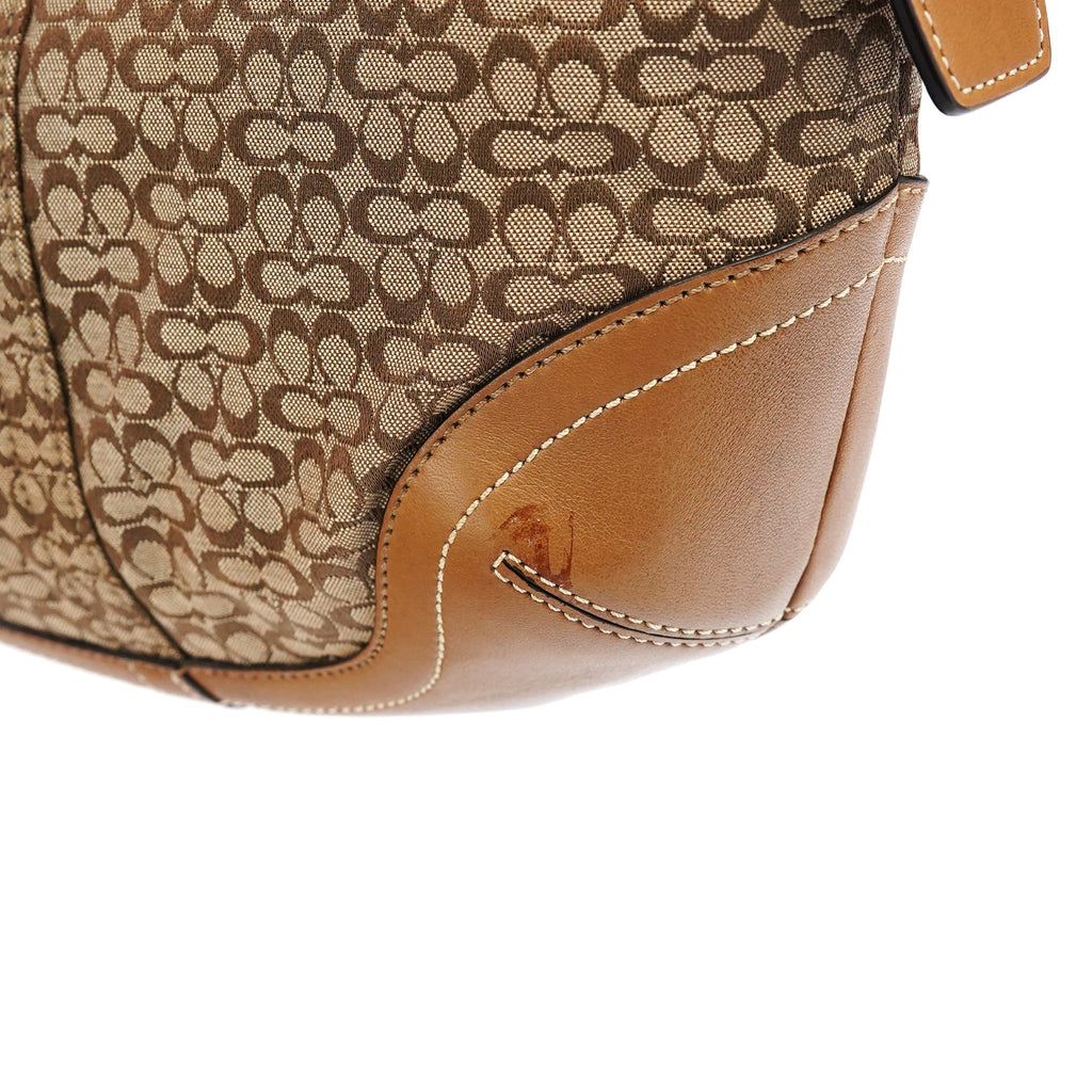 6351 Beige Light Brown Leather Soho Shoulder Bag