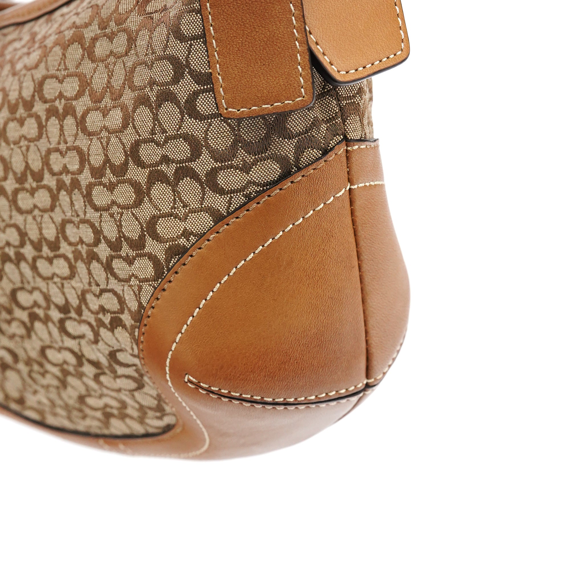 6351 Beige Light Brown Leather Soho Shoulder Bag