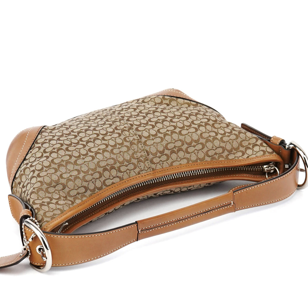 6351 Beige Light Brown Leather Soho Shoulder Bag