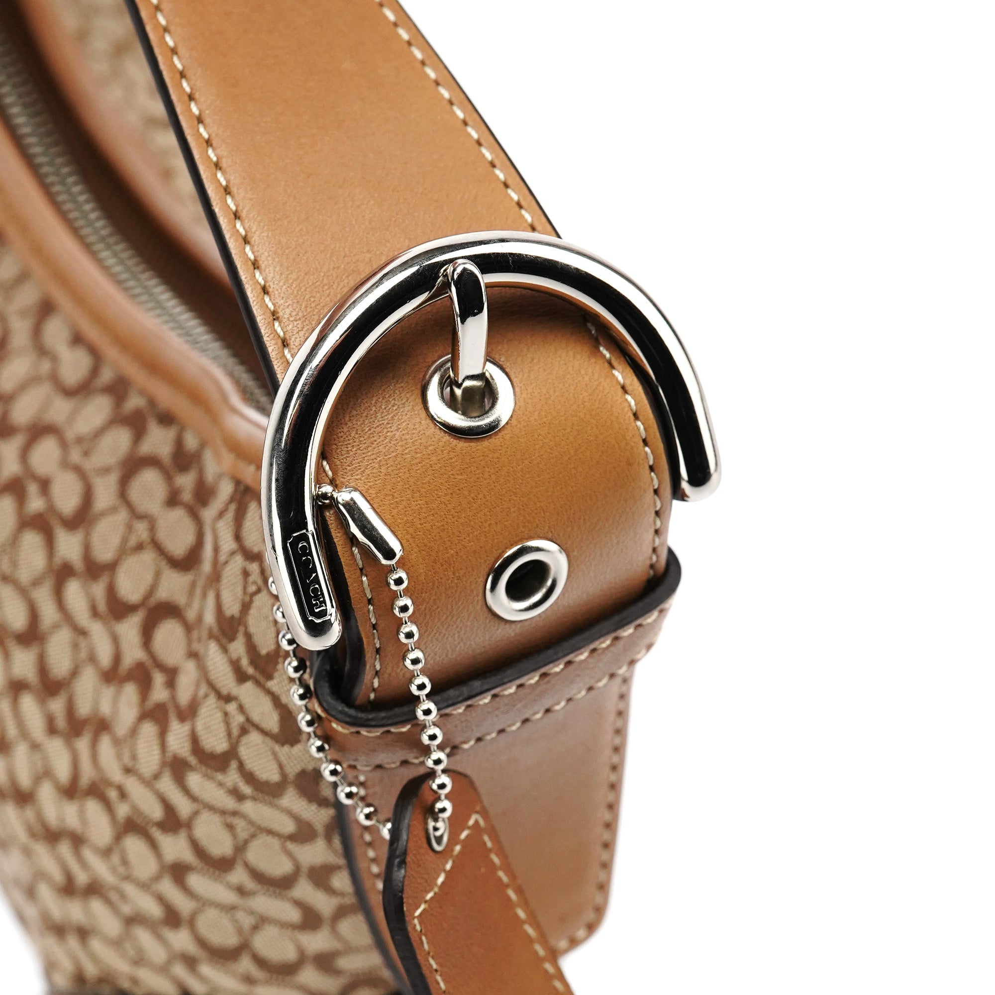 6351 Beige Light Brown Leather Soho Shoulder Bag