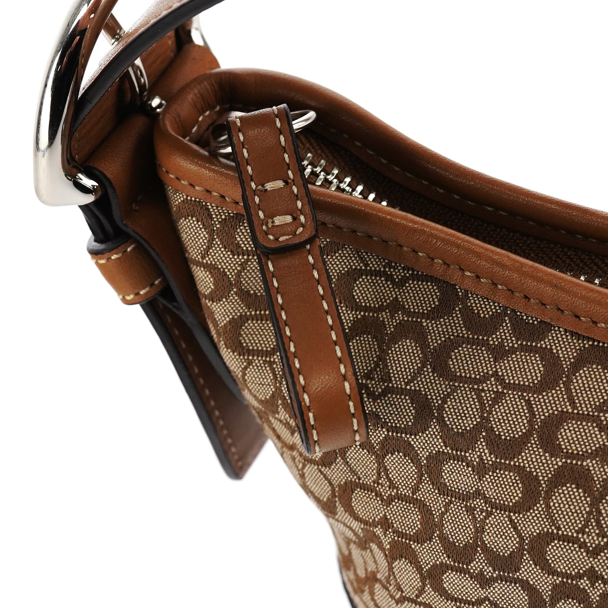 6351 Beige Light Brown Leather Soho Shoulder Bag