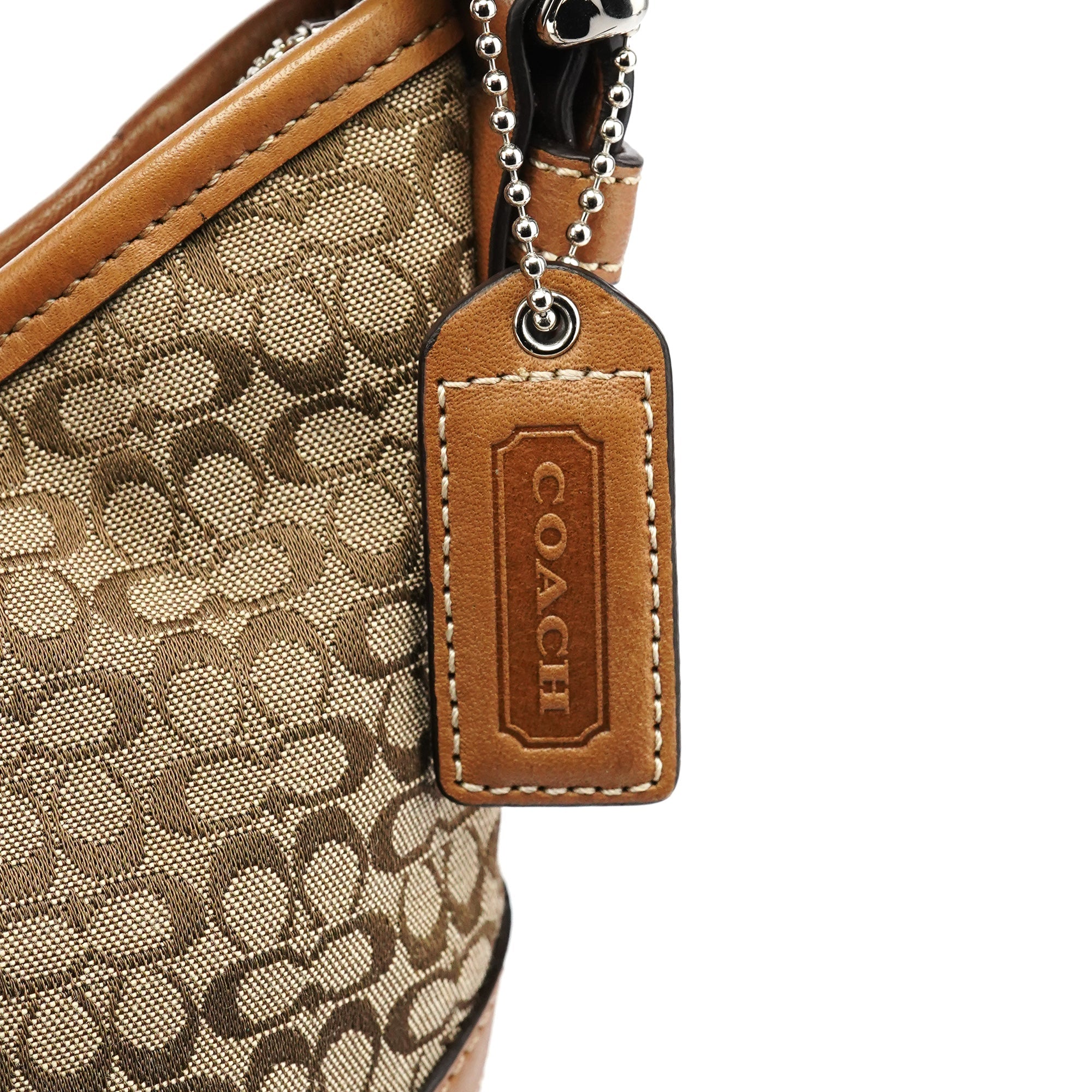 6351 Beige Light Brown Leather Soho Shoulder Bag