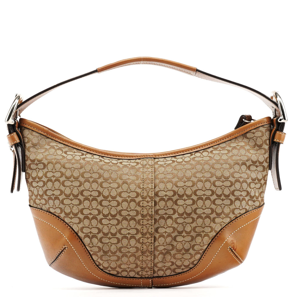 6351 Beige Light Brown Leather Soho Shoulder Bag