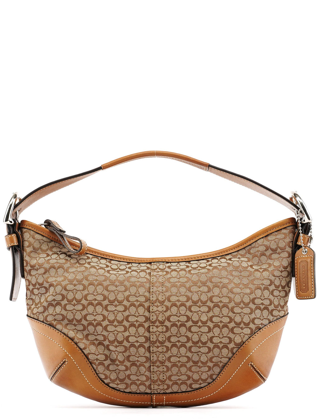 6351 Beige Light Brown Leather Soho Shoulder Bag