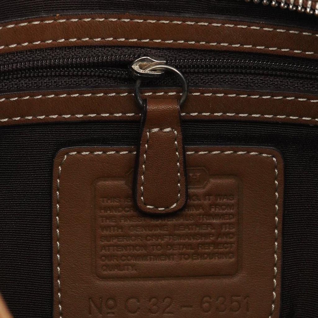 6351 Beige Signature Soho Shoulder Bag
