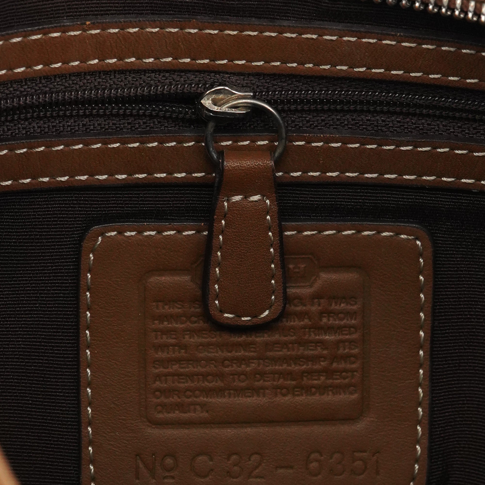 6351 Beige Signature Soho Shoulder Bag