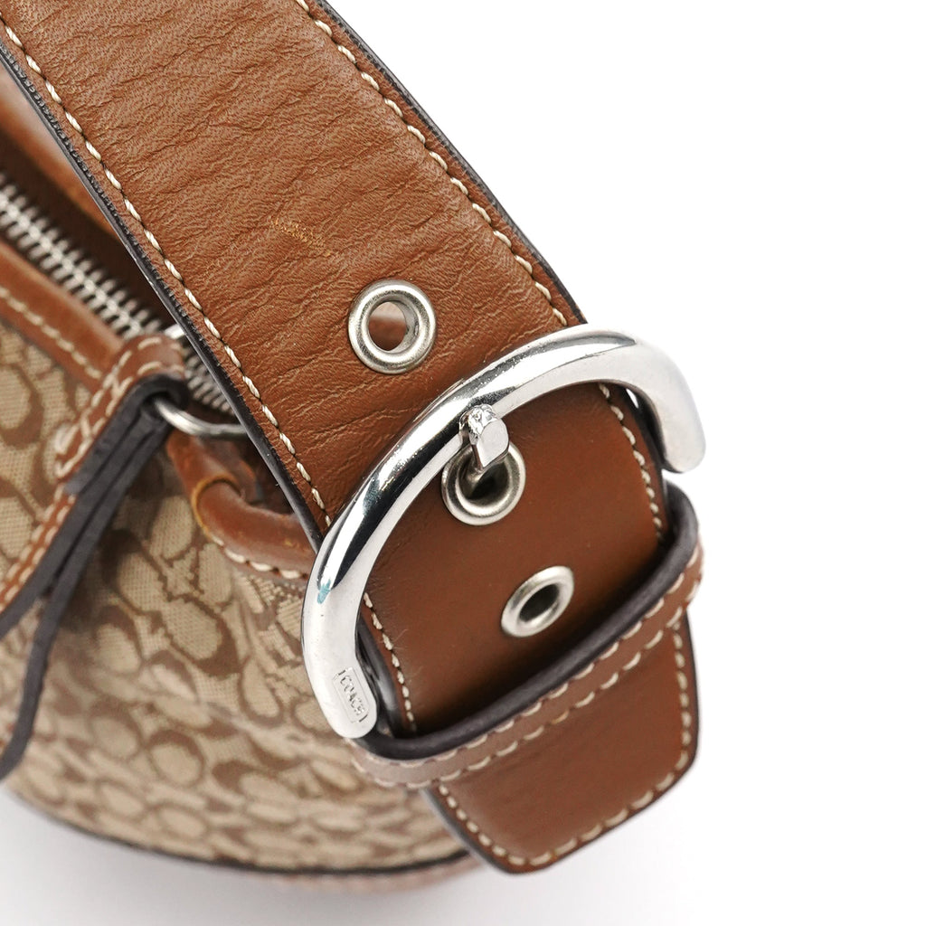 6351 Beige Signature Soho Shoulder Bag