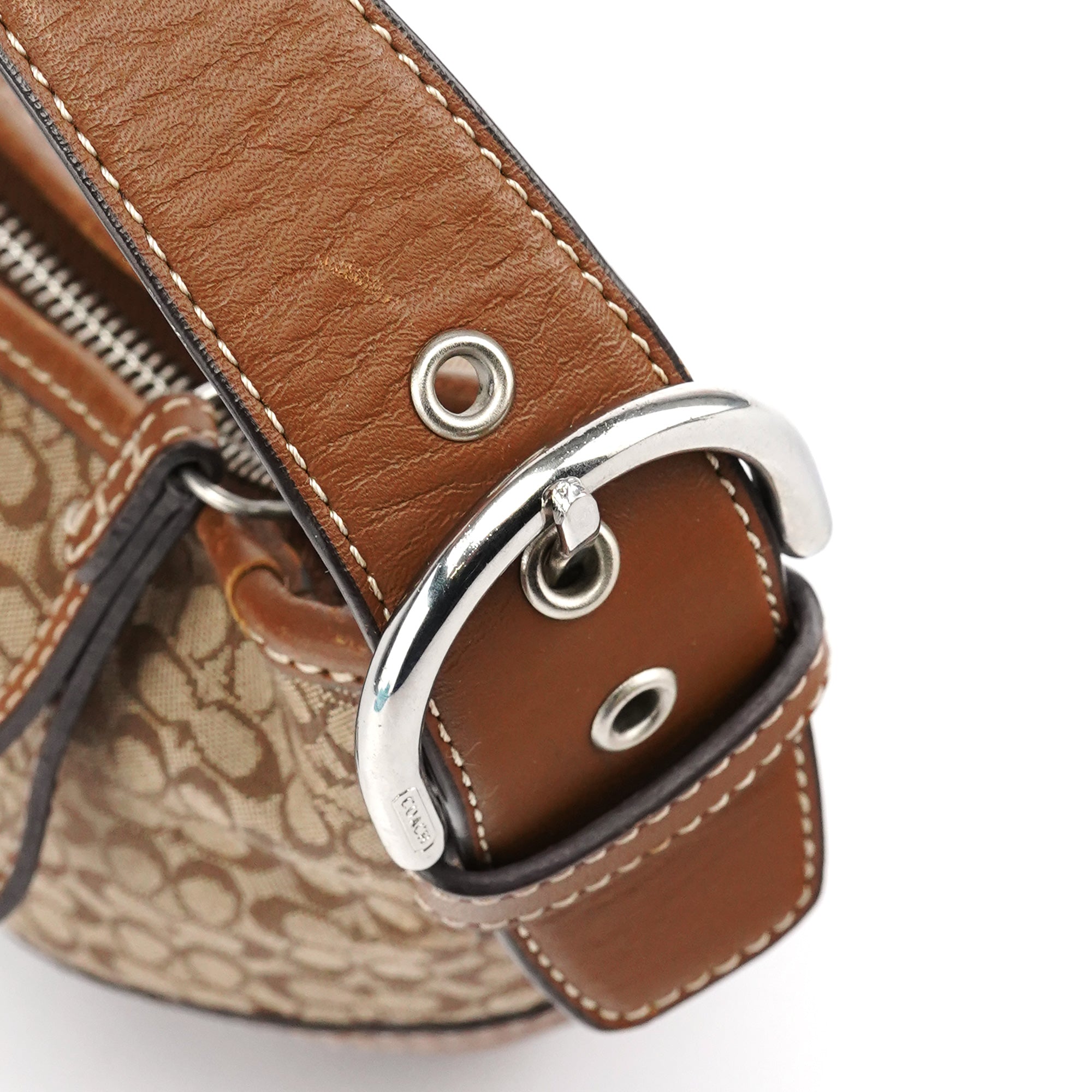 6351 Beige Signature Soho Shoulder Bag
