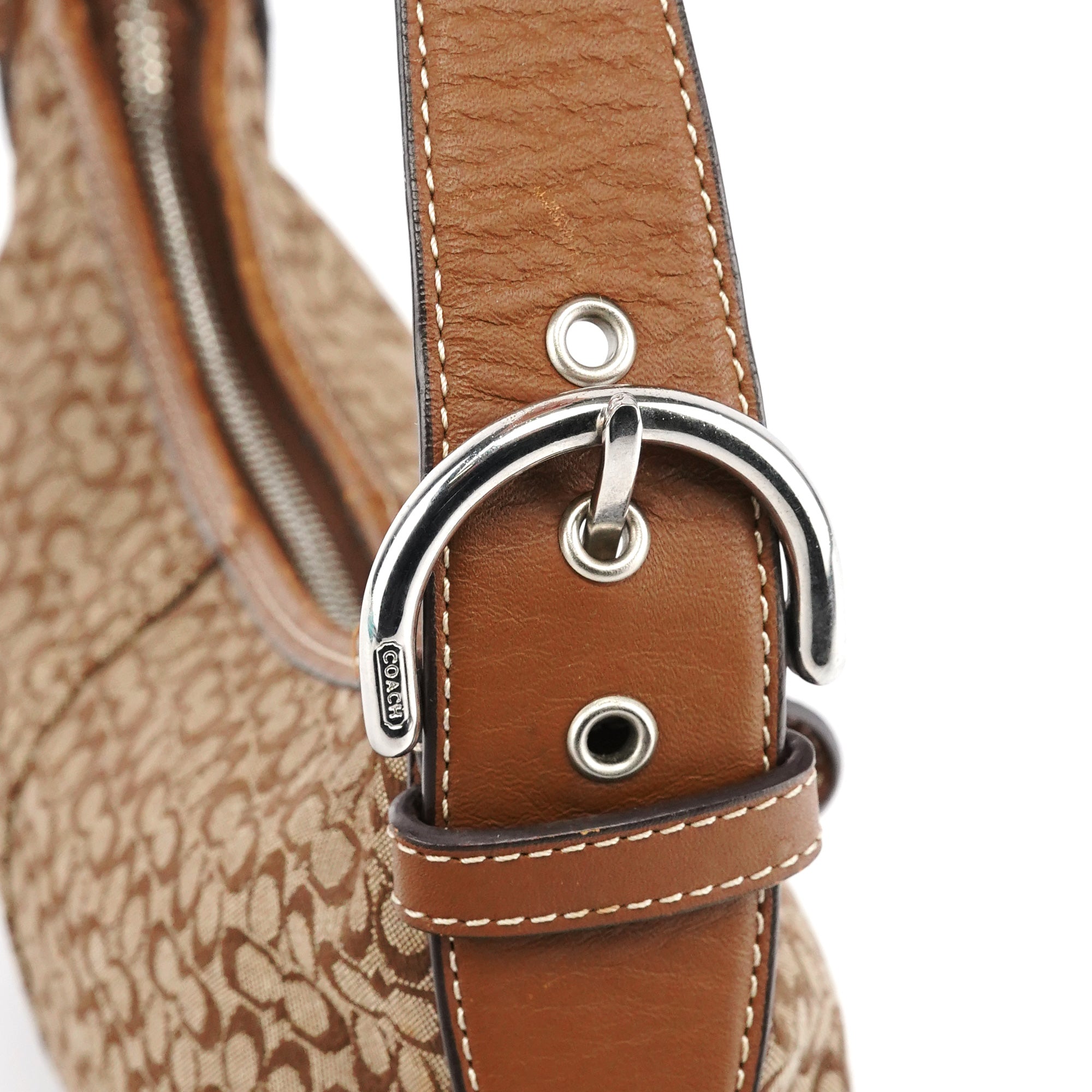 6351 Beige Signature Soho Shoulder Bag