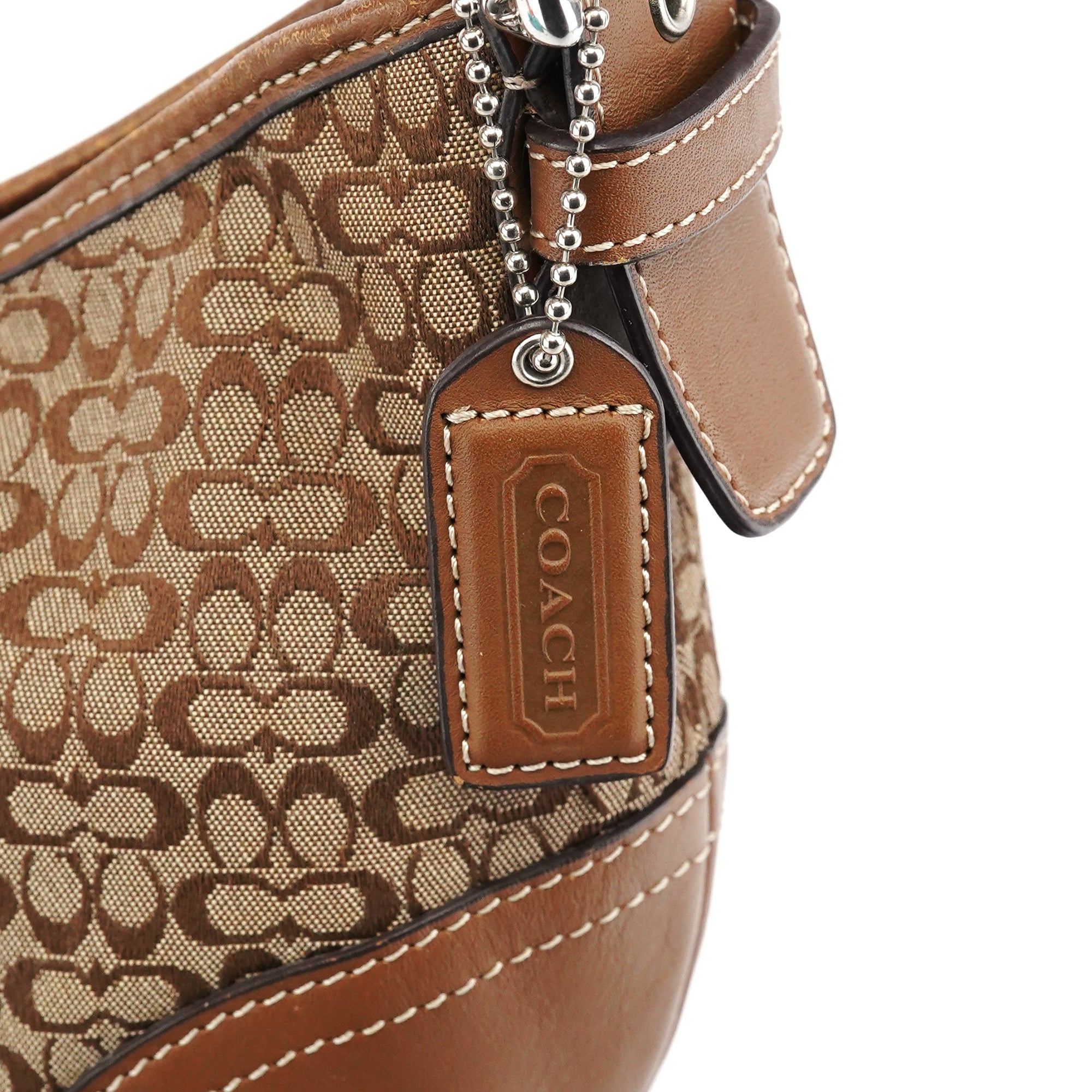 6351 Beige Signature Soho Shoulder Bag