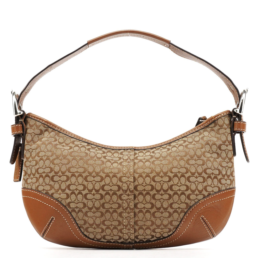 6351 Beige Signature Soho Shoulder Bag