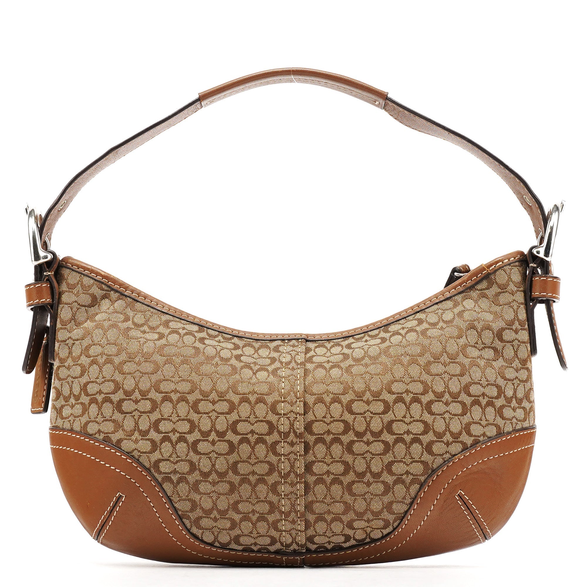 6351 Beige Signature Soho Shoulder Bag