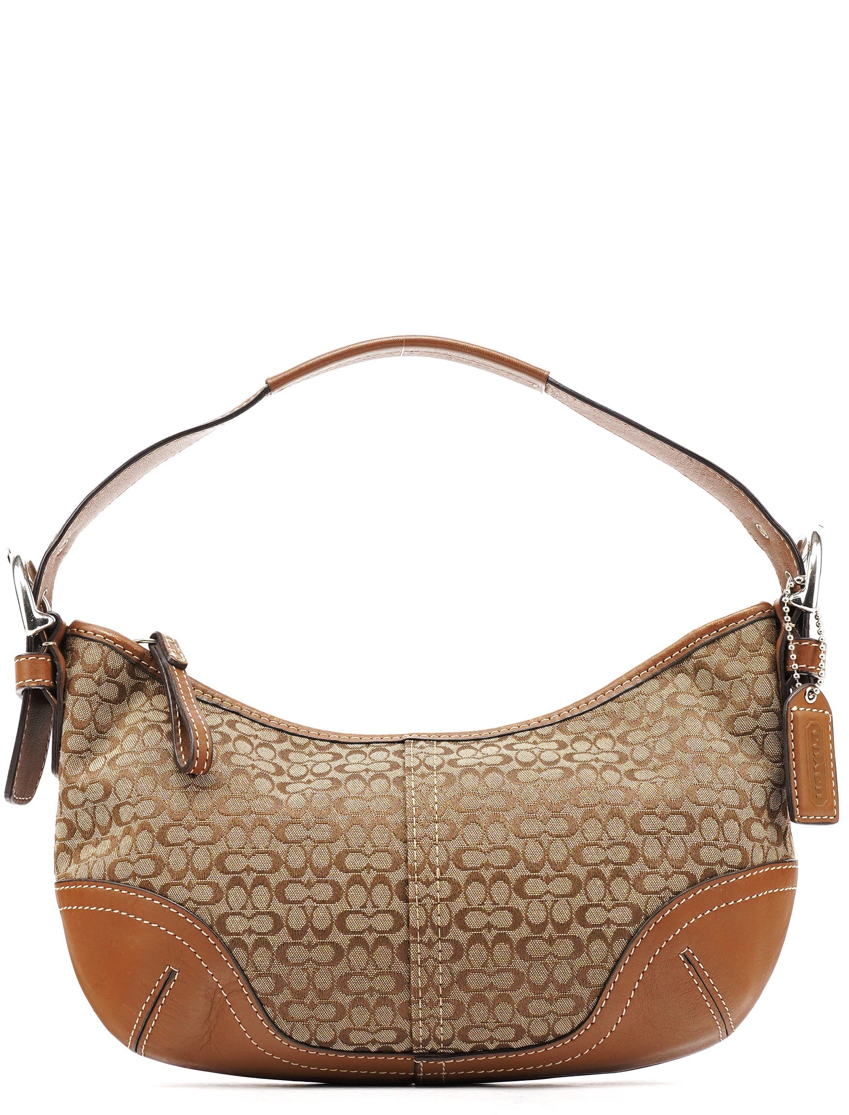 6351 Beige Signature Soho Shoulder Bag
