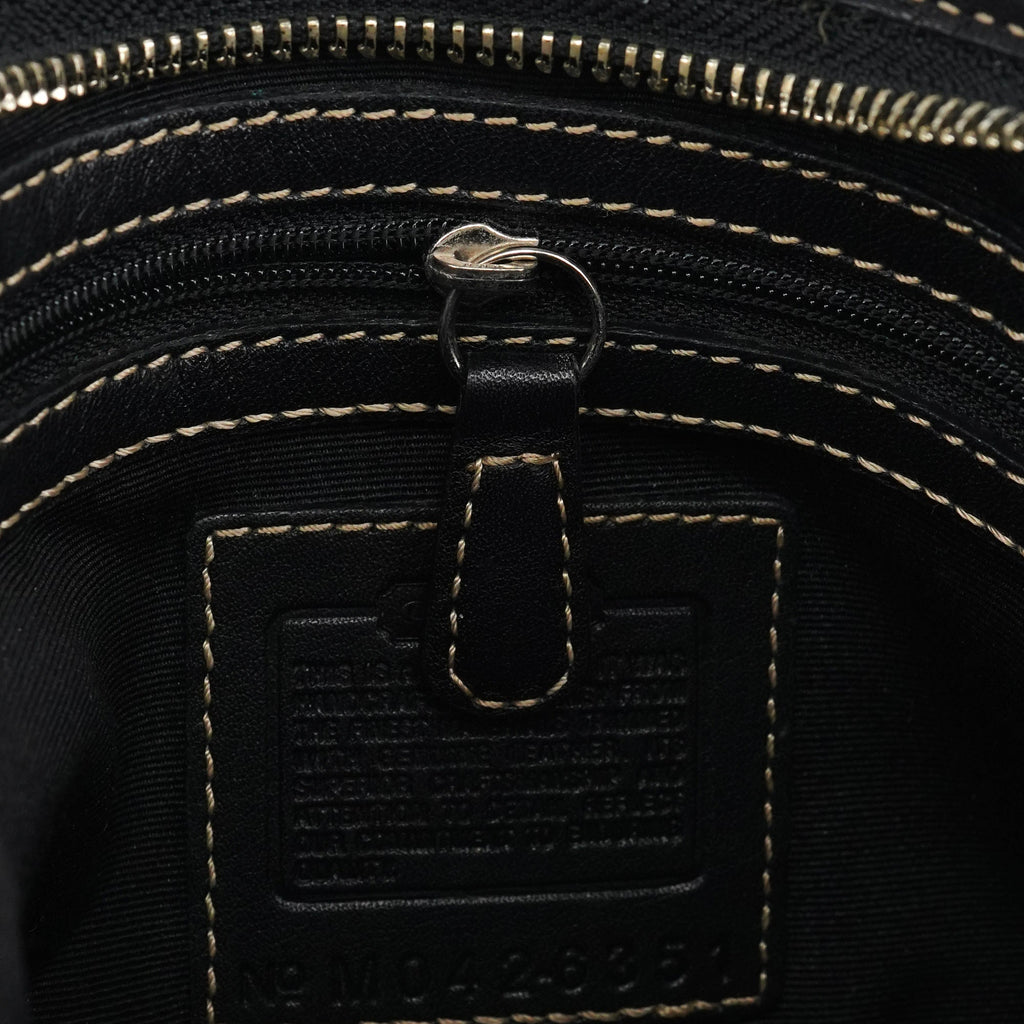 6351 Black Signature Soho Shoulder Bag
