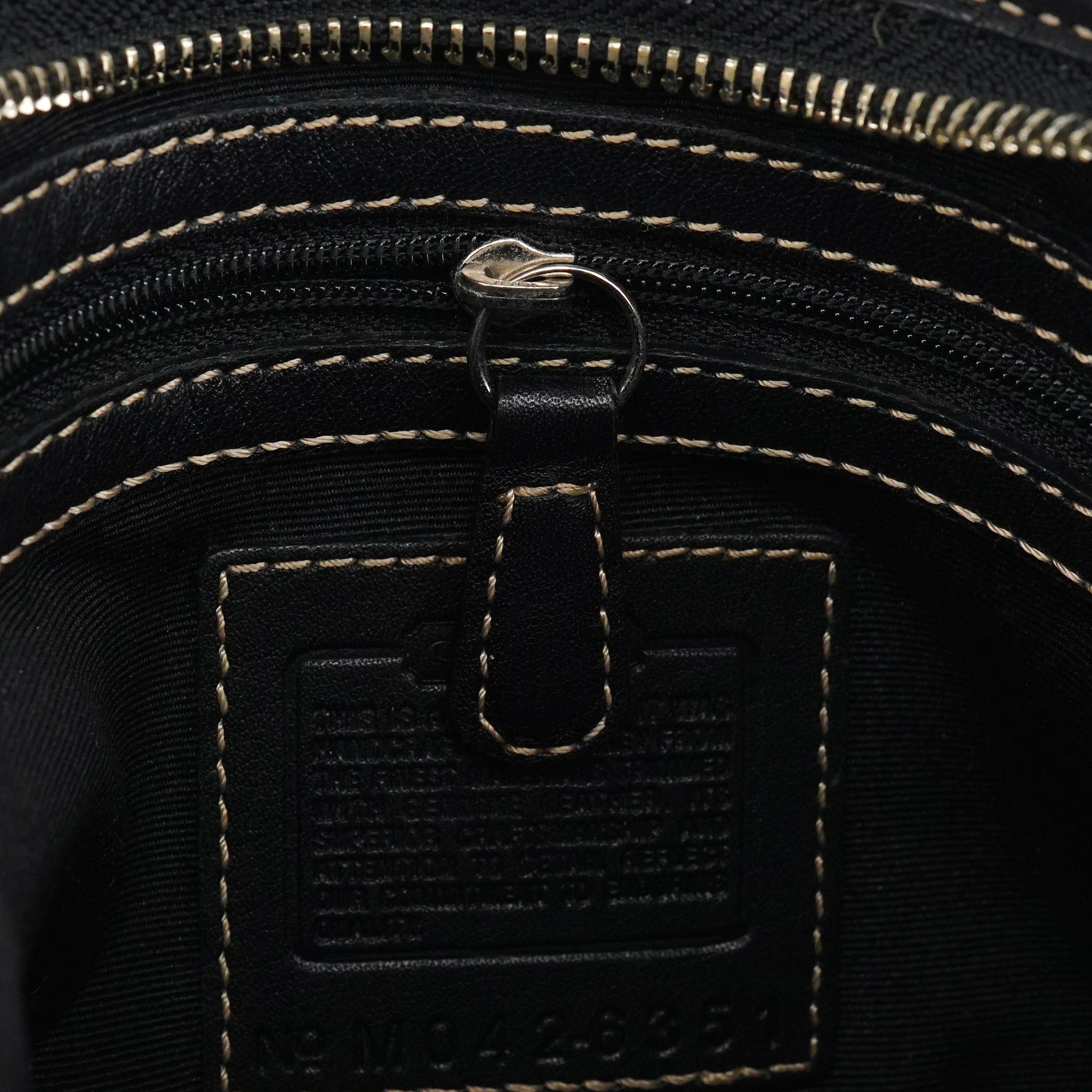 6351 Black Signature Soho Shoulder Bag