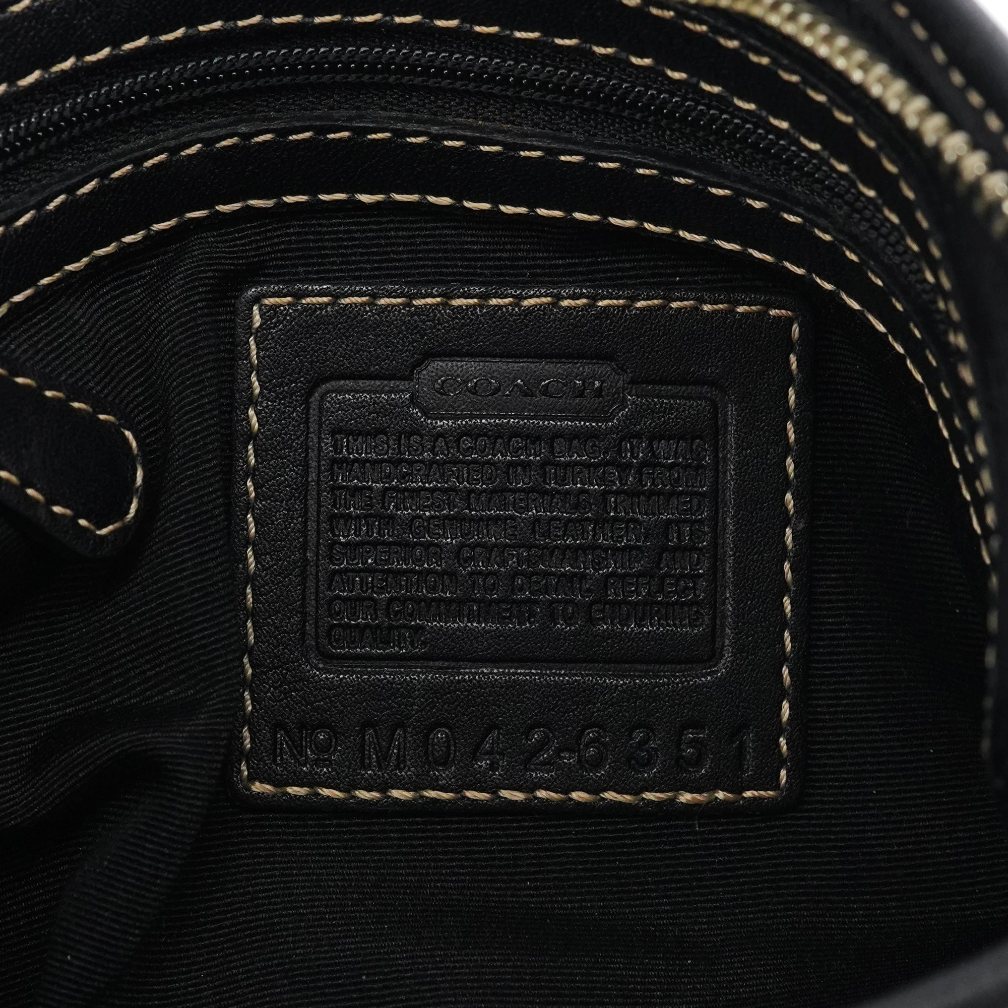 6351 Black Signature Soho Shoulder Bag