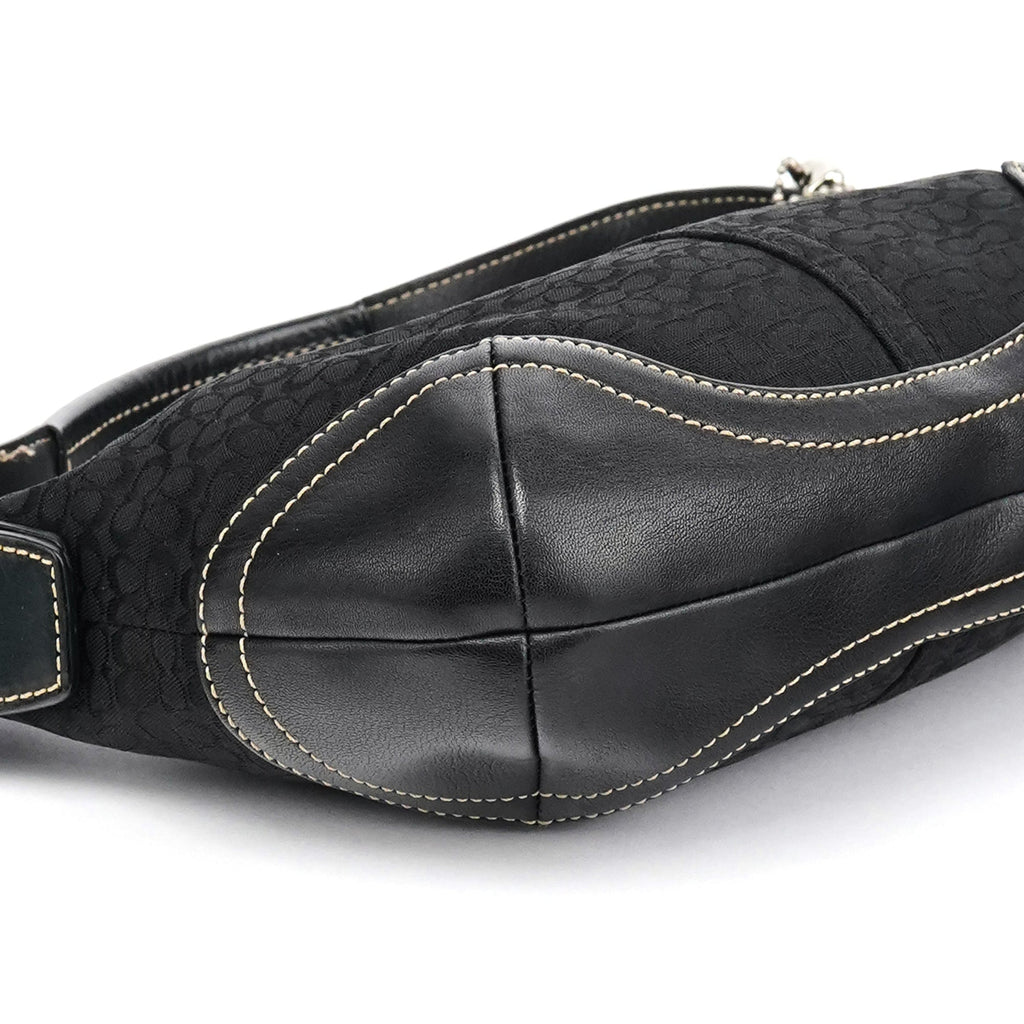 6351 Black Signature Soho Shoulder Bag