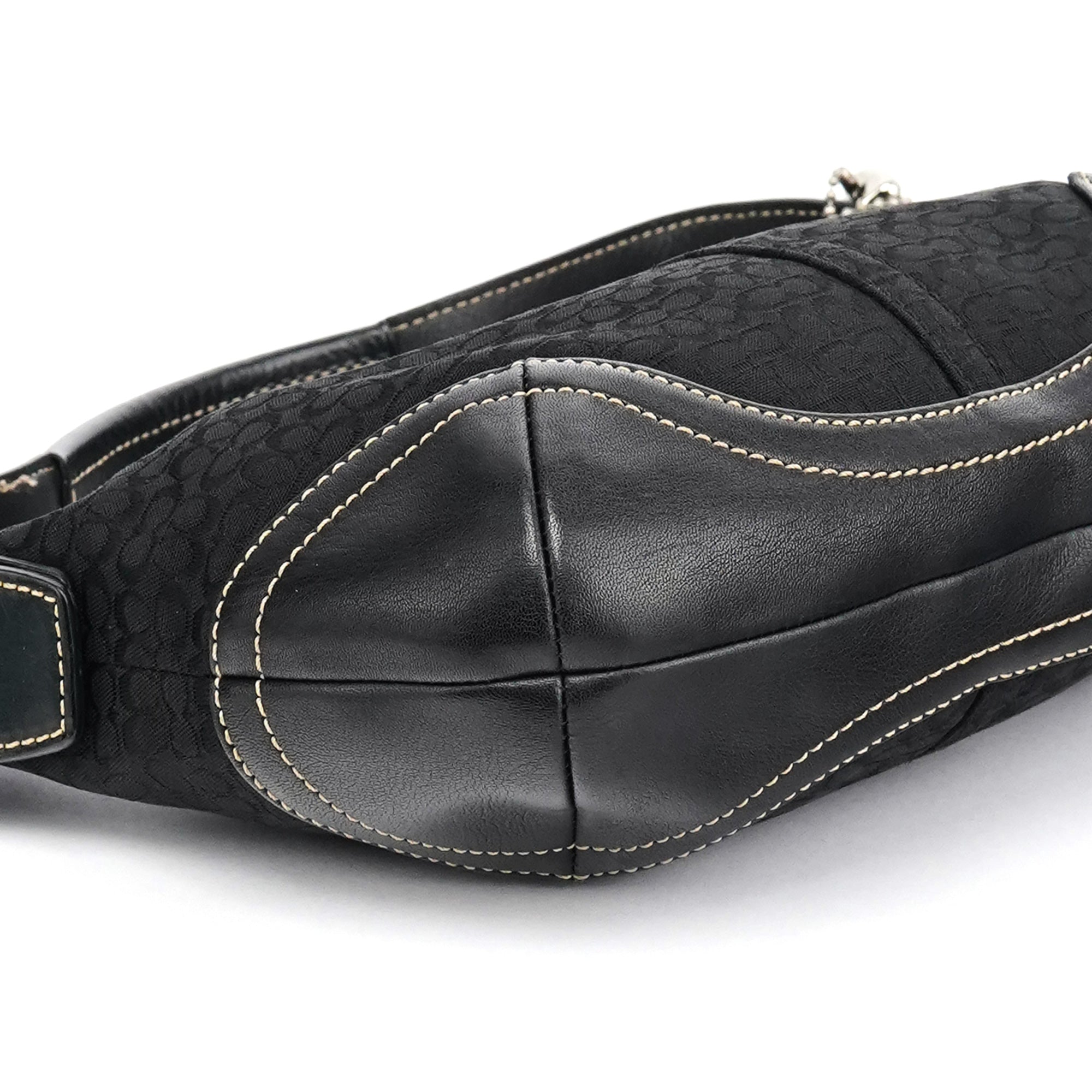 6351 Black Signature Soho Shoulder Bag
