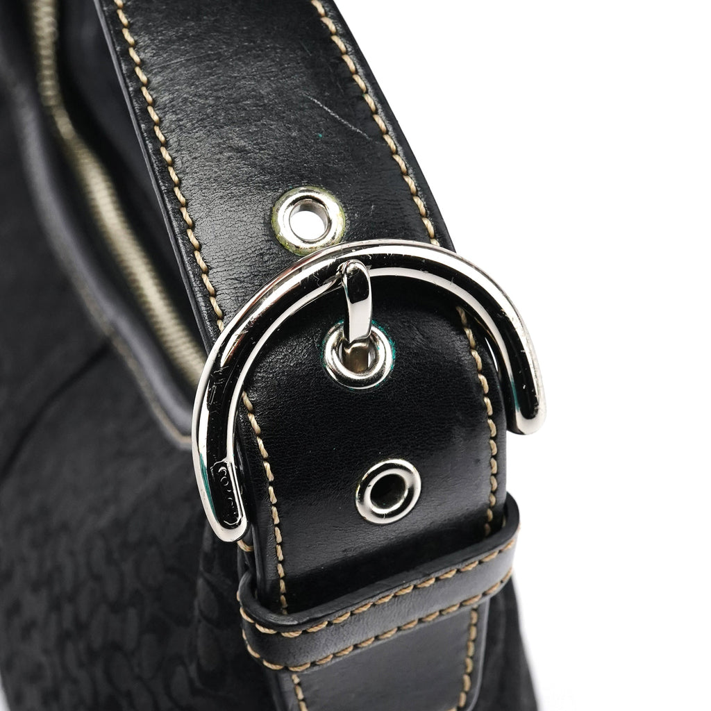 6351 Black Signature Soho Shoulder Bag