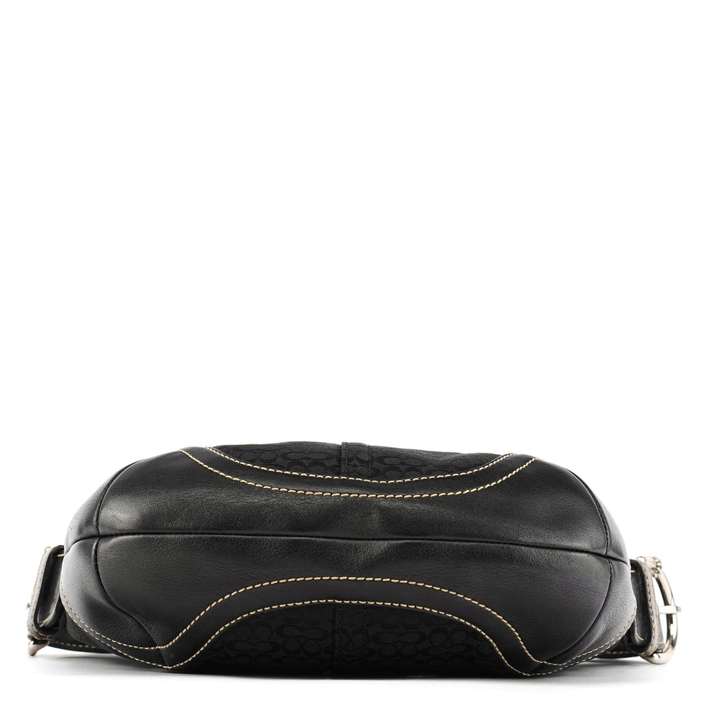 6351 Black Signature Soho Shoulder Bag