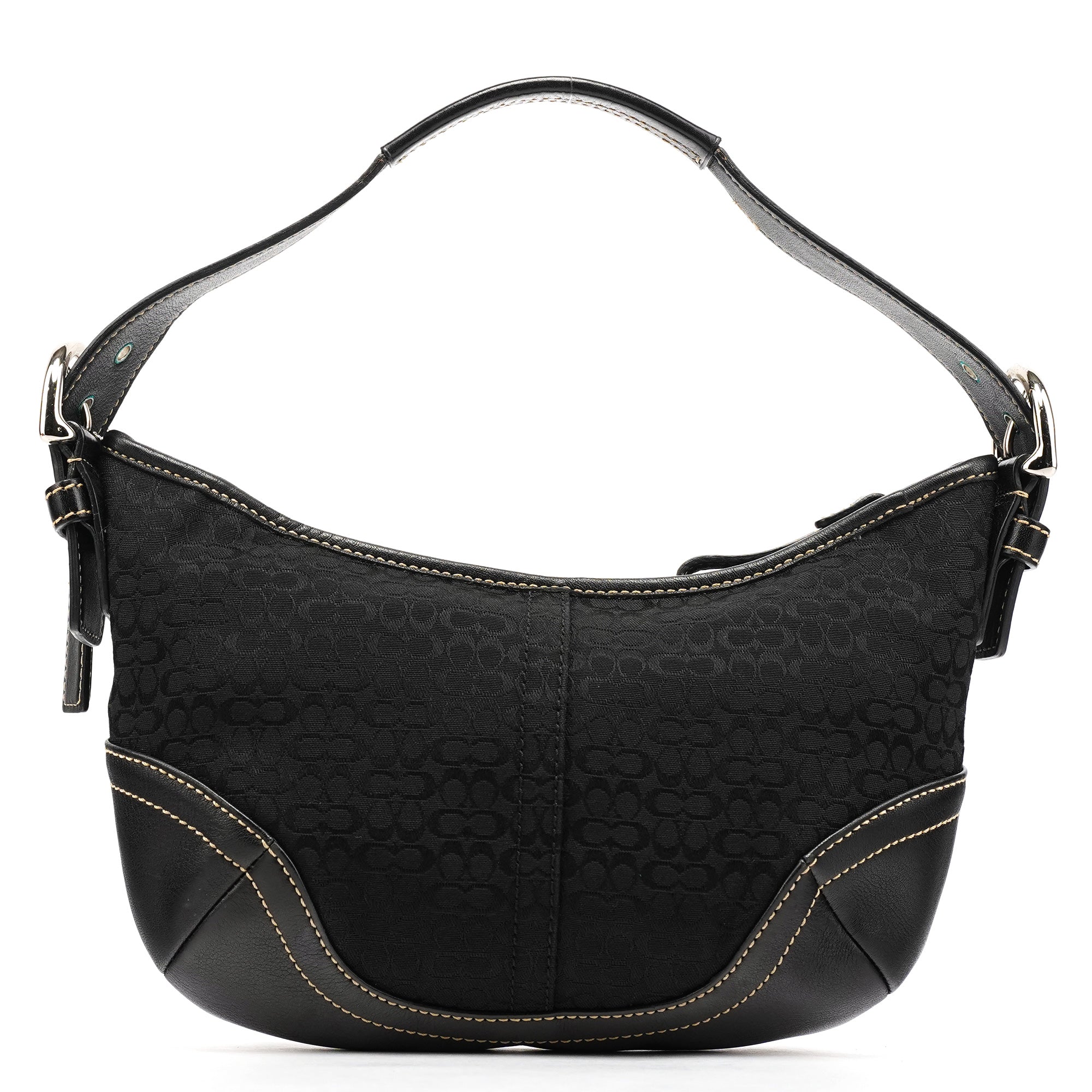 6351 Black Signature Soho Shoulder Bag