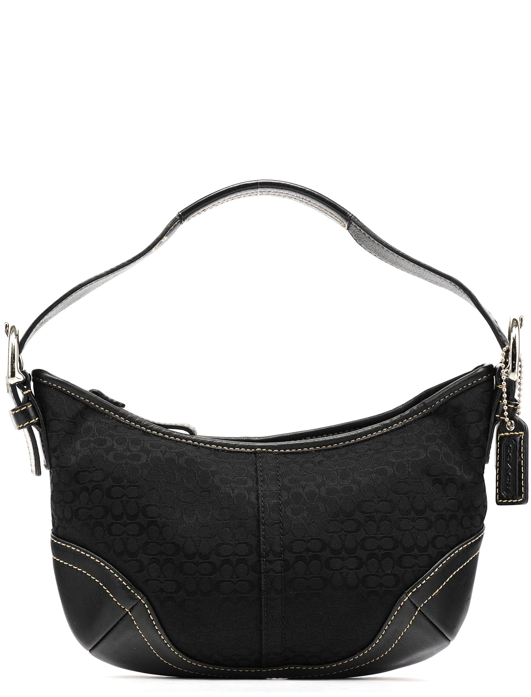 6351 Black Signature Soho Shoulder Bag