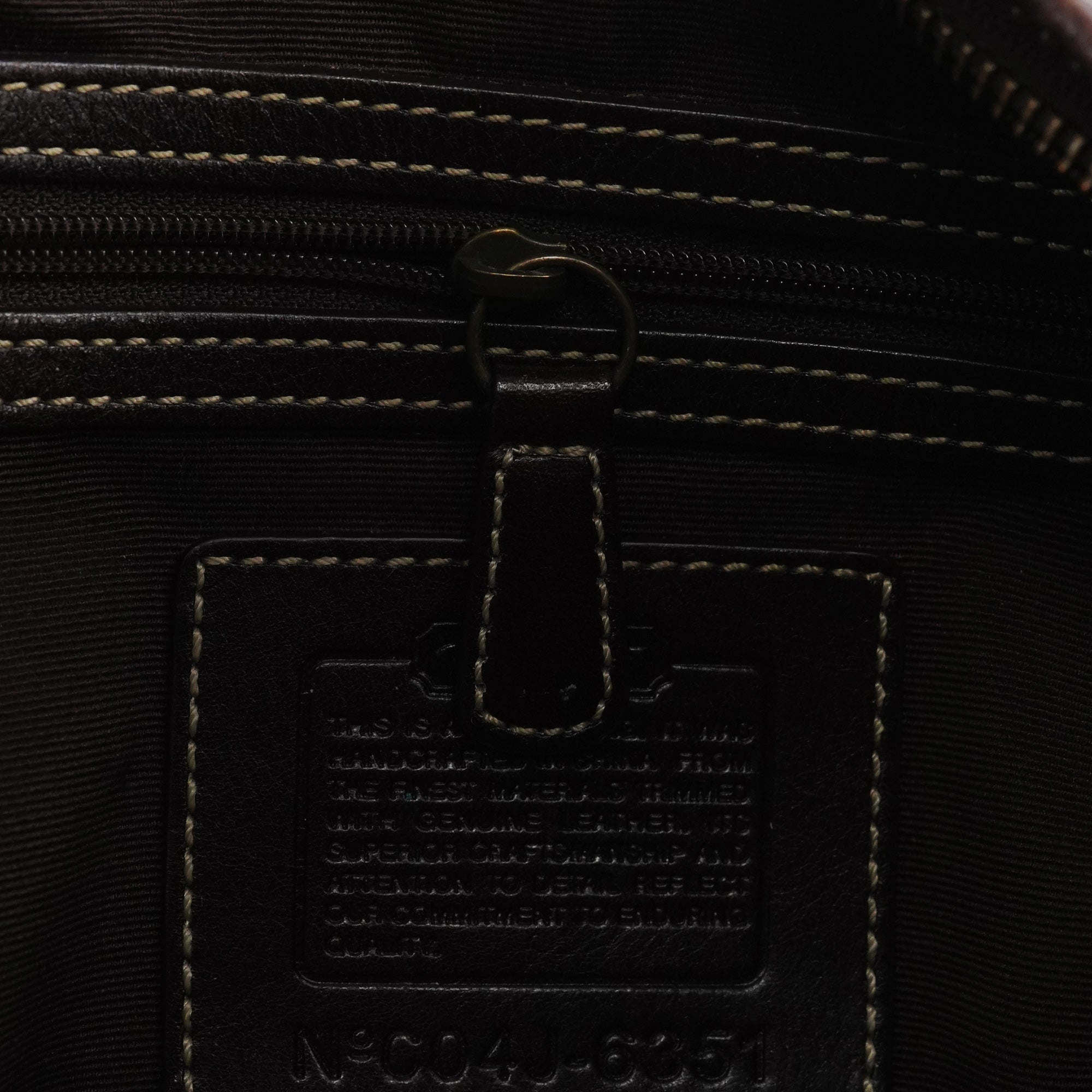 6351 Brown Signature Canvas Shoulder Bag