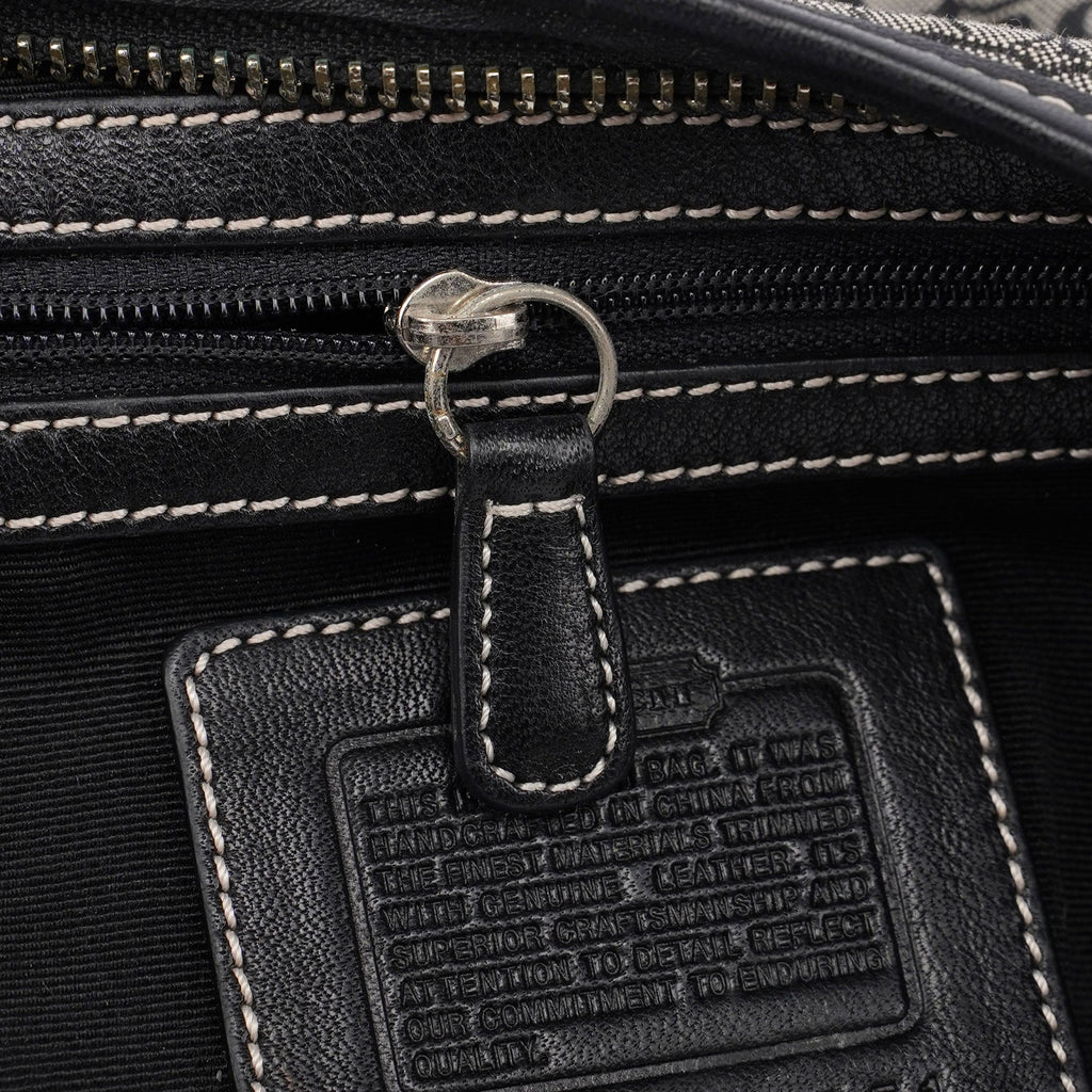 6351 Grey Mini Signature C Crescent Shoulder Bag