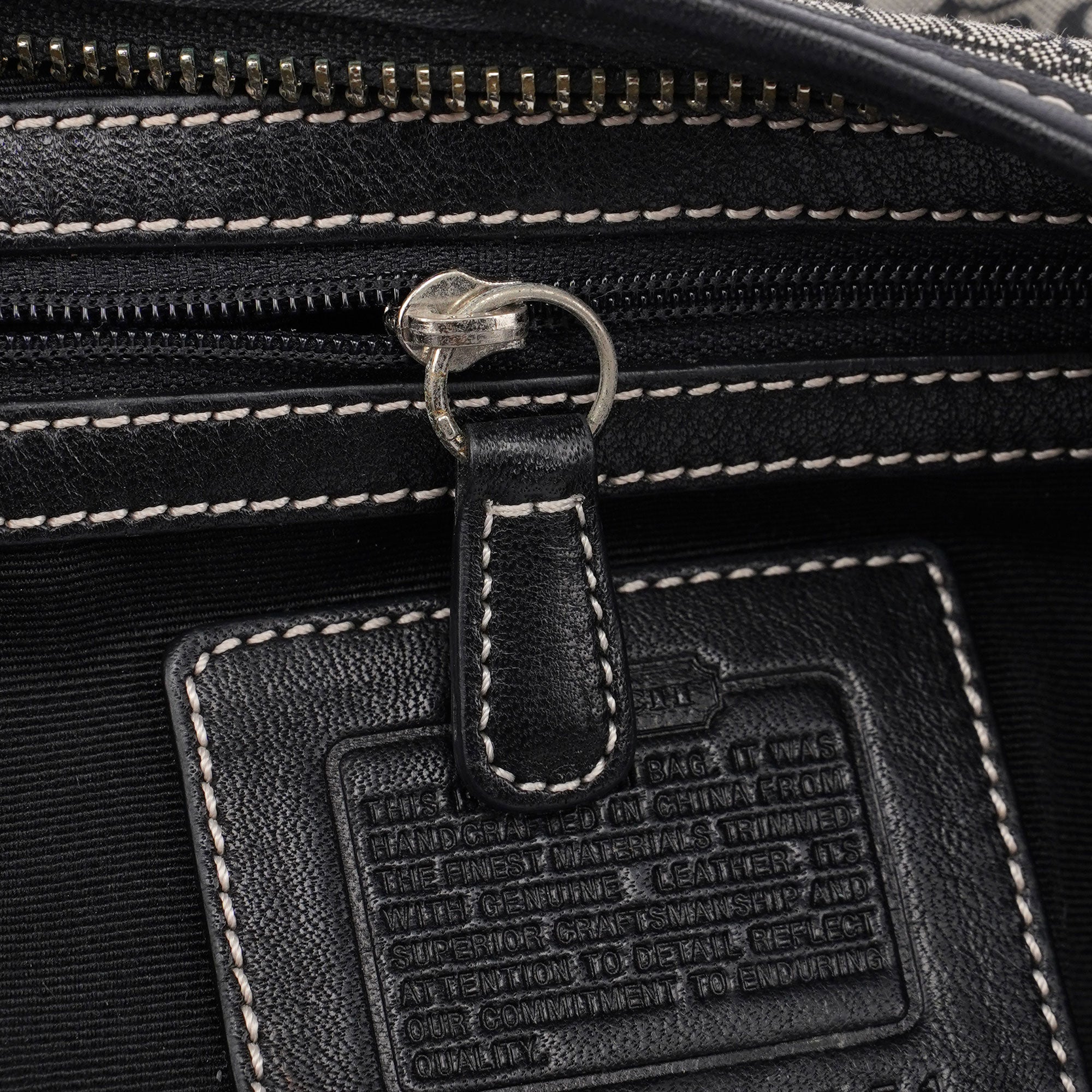 6351 Grey Mini Signature C Crescent Shoulder Bag
