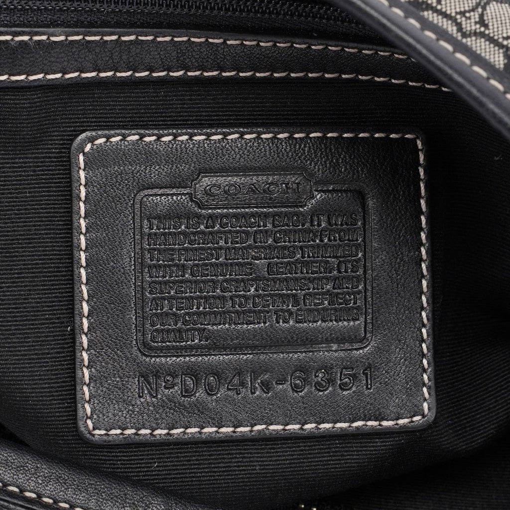 6351 Grey Mini Signature C Crescent Shoulder Bag