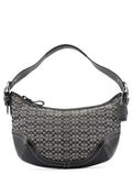 6351 Grey Mini Signature C Crescent Shoulder Bag