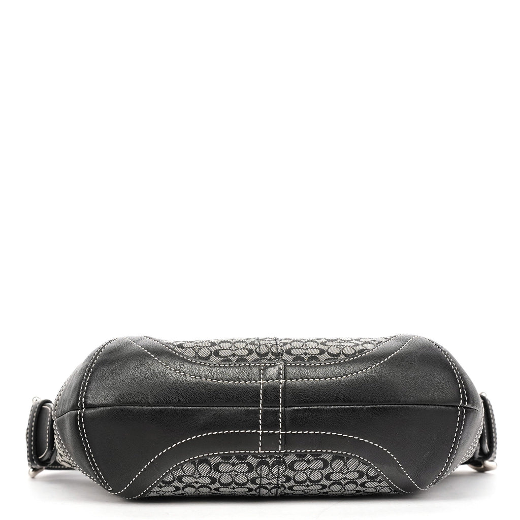 6351 Grey Signature C Hobo Shoulder Bag