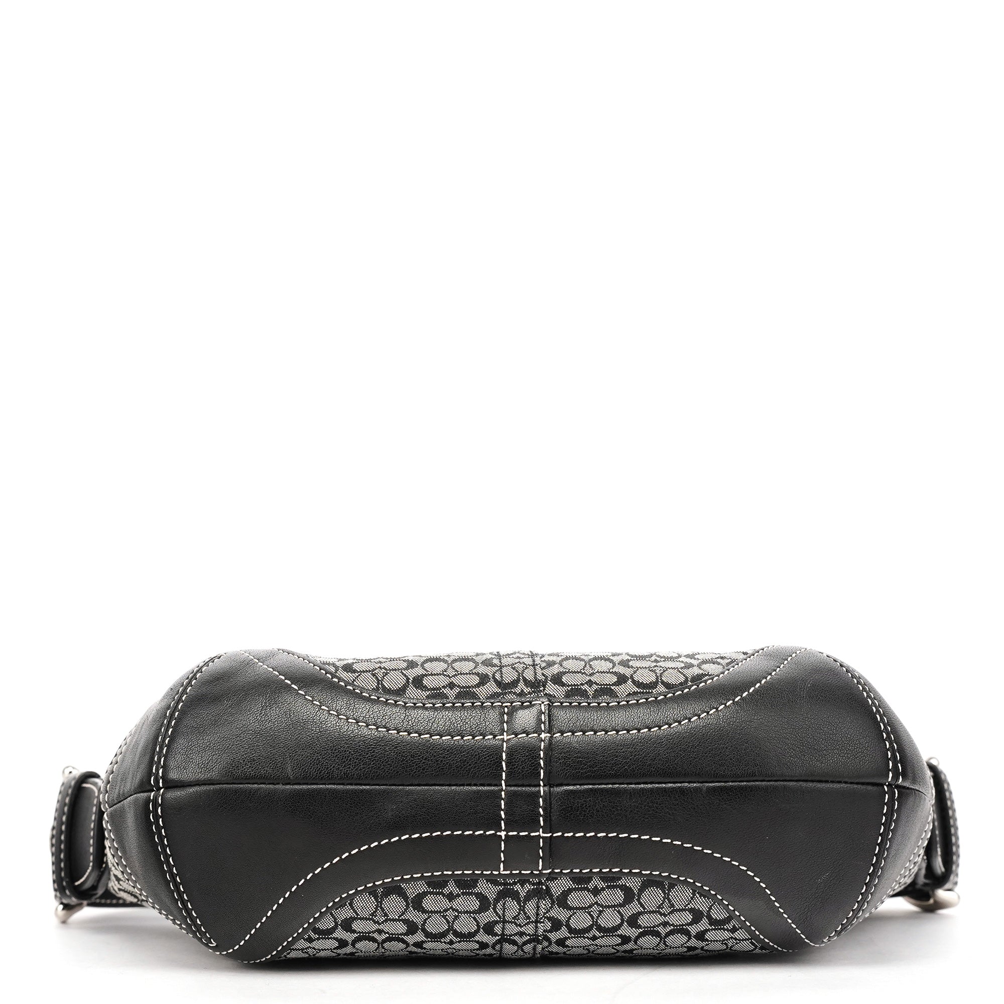 6351 Grey Signature C Hobo Shoulder Bag