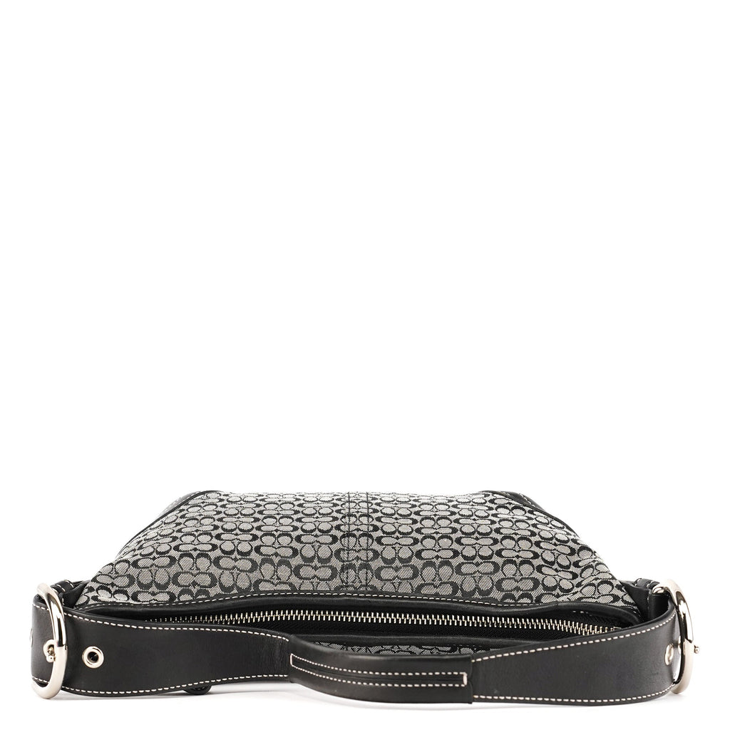 6351 Grey Signature C Hobo Shoulder Bag