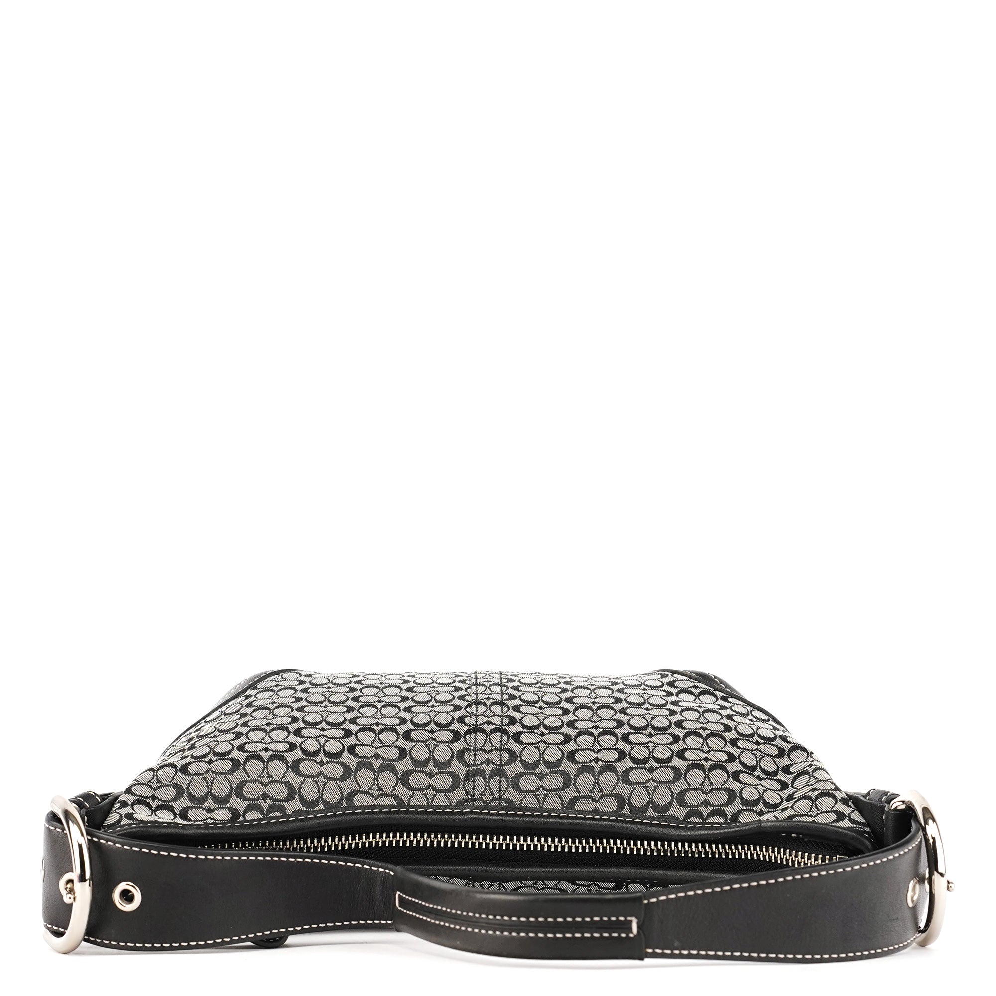 6351 Grey Signature C Hobo Shoulder Bag