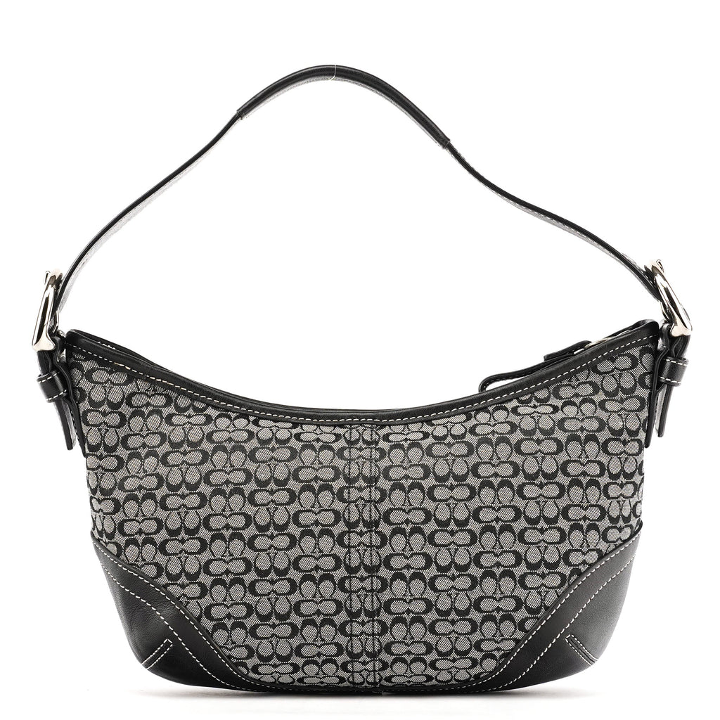 6351 Grey Signature C Hobo Shoulder Bag