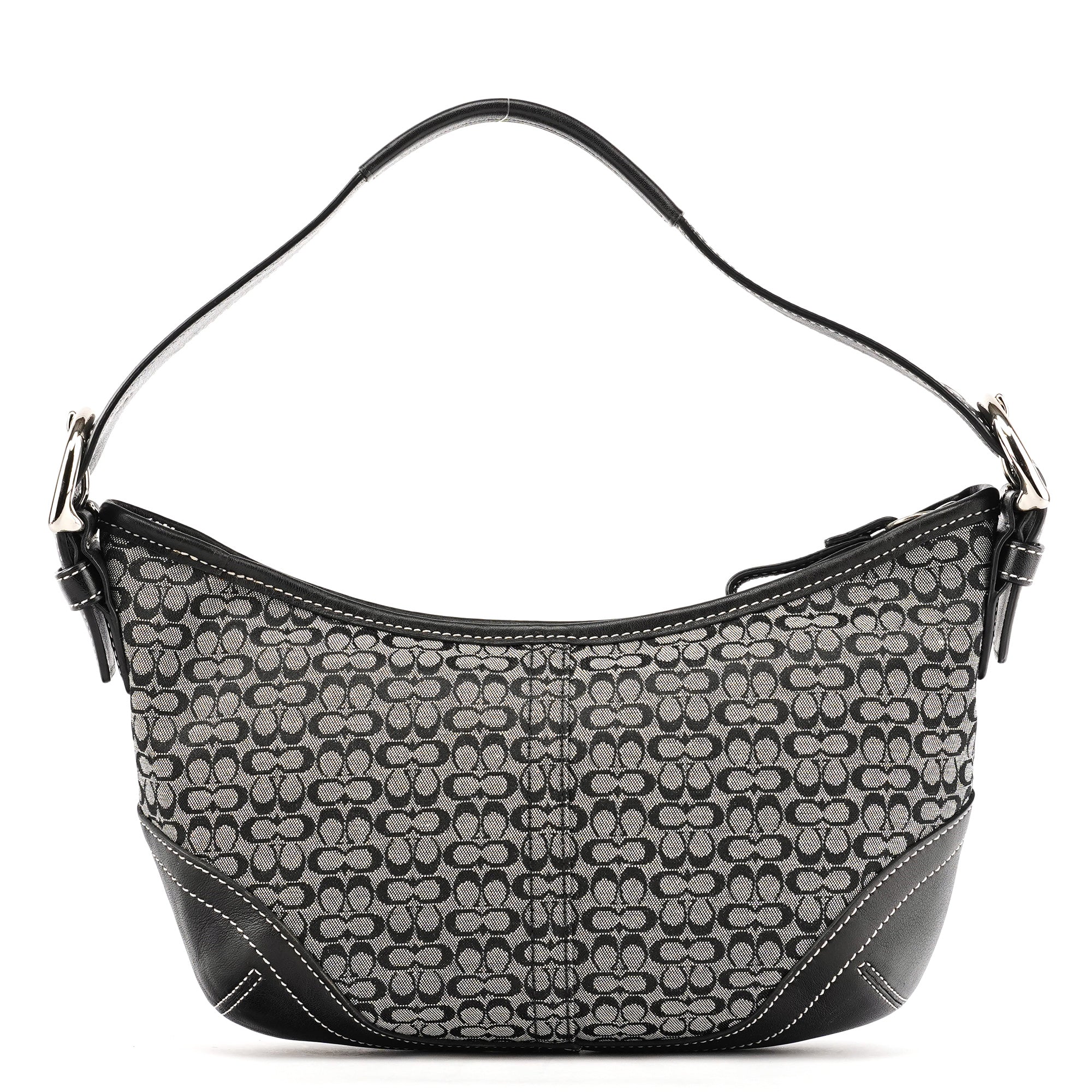 6351 Grey Signature C Hobo Shoulder Bag