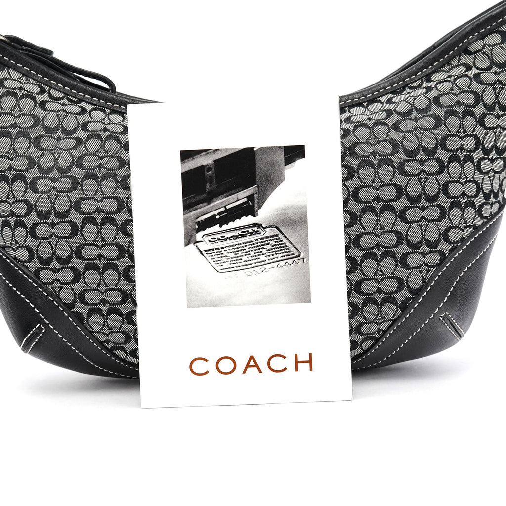 6351 Grey Signature C Hobo Shoulder Bag